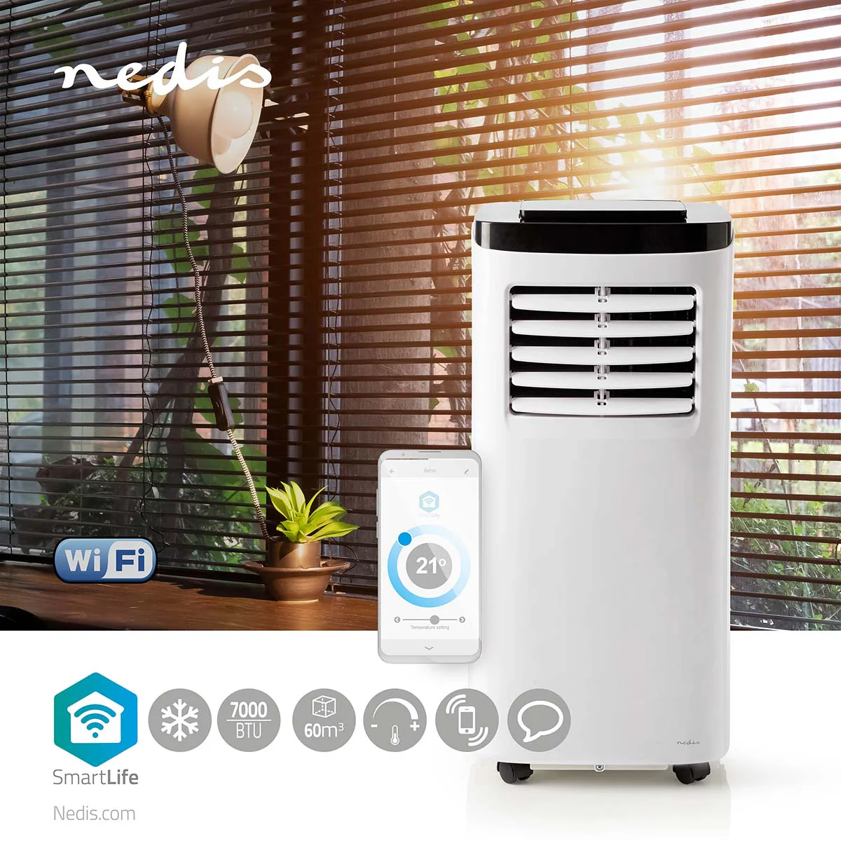 Nedis SmartLife Ar Condicionado 3 em 1 - 7000 BTU Wifi - Image 6
