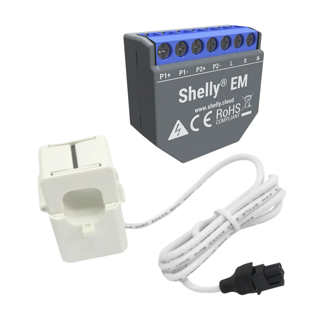 Shelly EM + Núcleo 120A Módulo WiFi