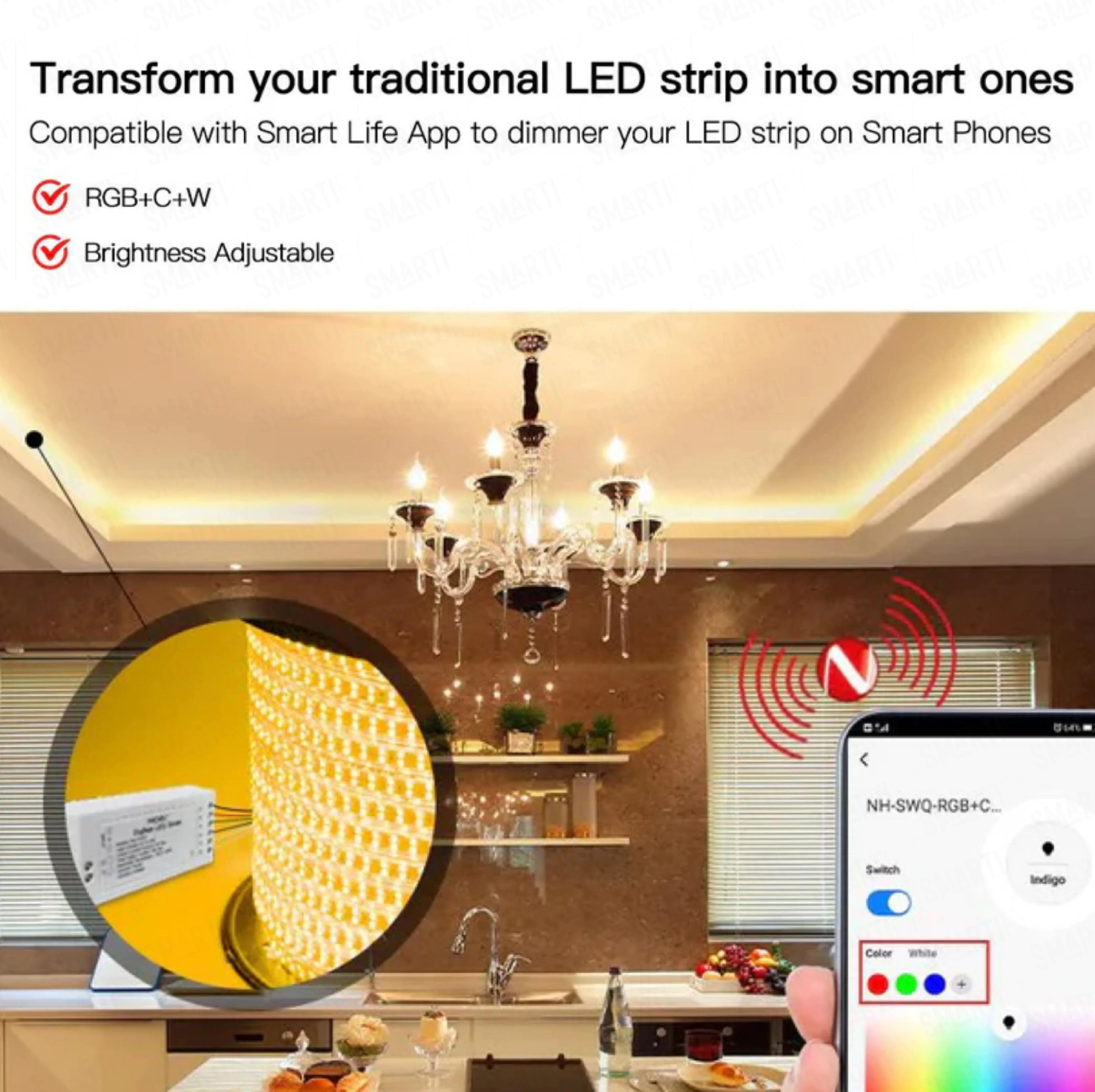 Moes Controlador de Fita RGB CCT Dimmer Zigbee Tuya / Smartlife - Moes ZDRIVER-RGB - Image 3