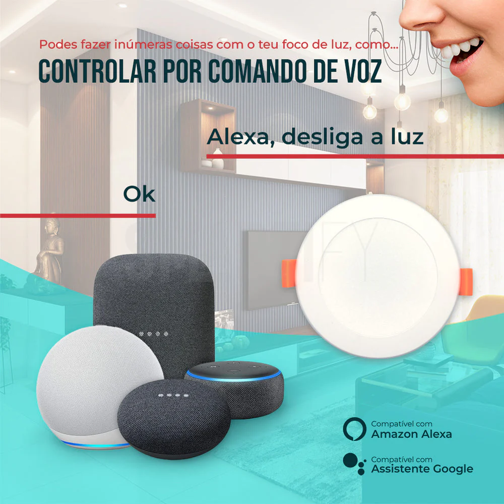 Downlight / Placa / Foco LED Ø115 mm Smart Zigbee (Cores + Branco) Smartify - Image 10