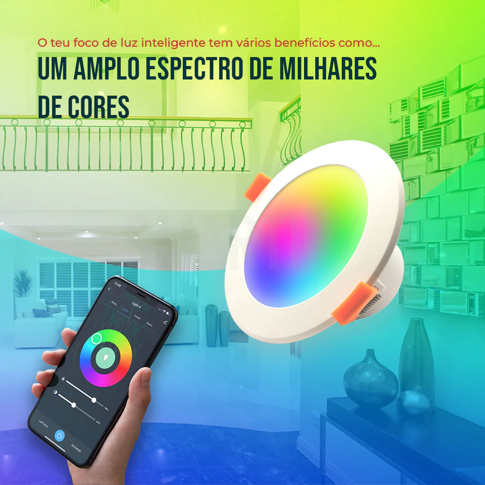 Downlight / Placa / Foco LED Ø115 mm Smart Zigbee (Cores + Branco) Smartify - Image 8