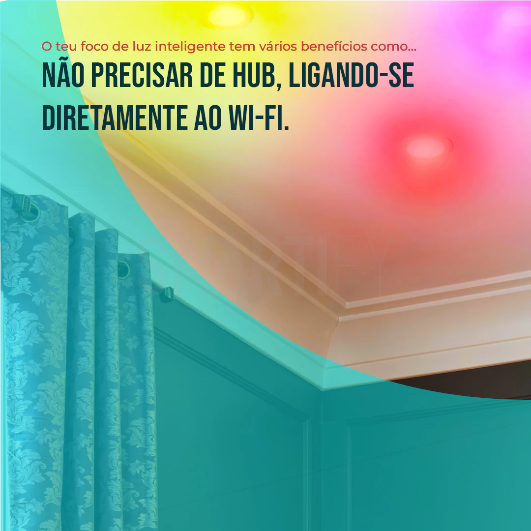 Downlight / Placa / Foco LED Ø115 mm WiFi Inteligente (Cores + Branco) Smartify - Image 13