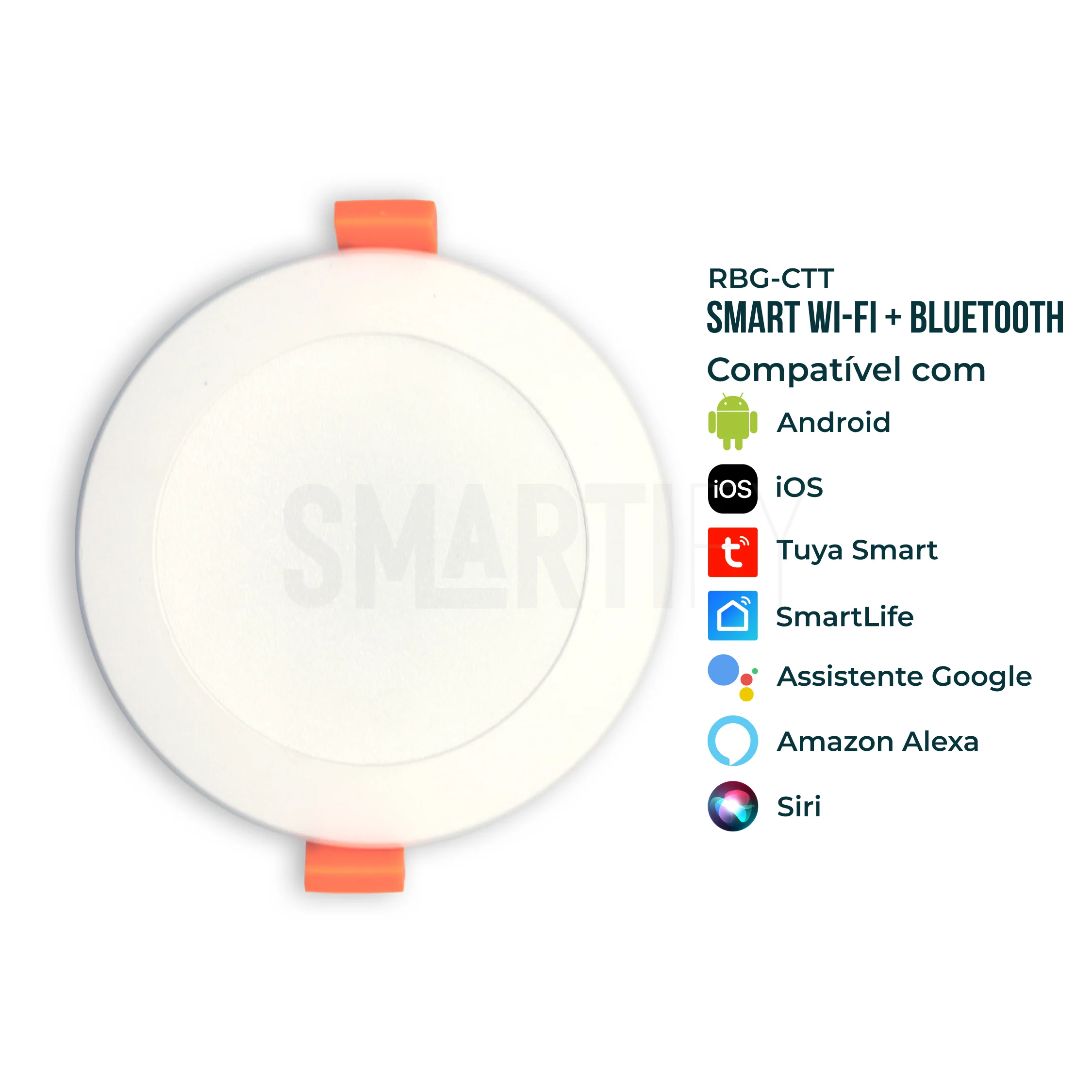 Downlight / Placa / Foco LED Ø115 mm WiFi Inteligente (Cores + Branco) Smartify - Image 4