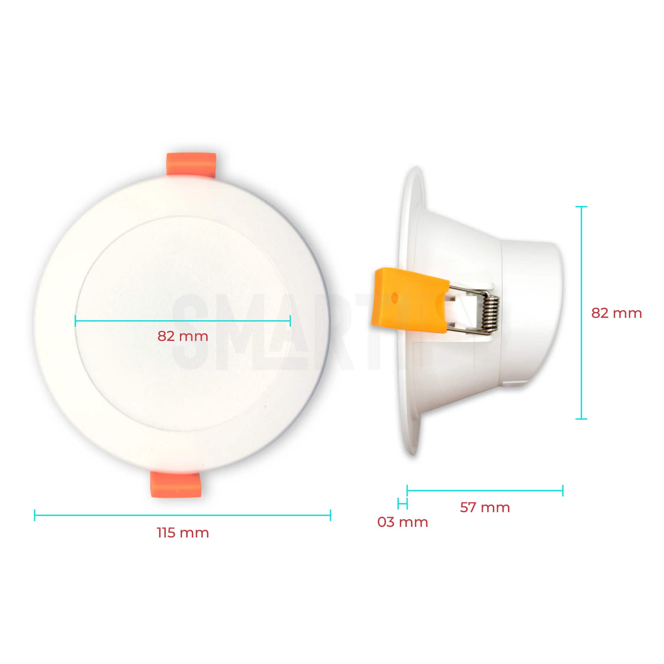 Downlight / Placa / Foco LED Ø115 mm WiFi Inteligente (Cores + Branco) Smartify - Image 6