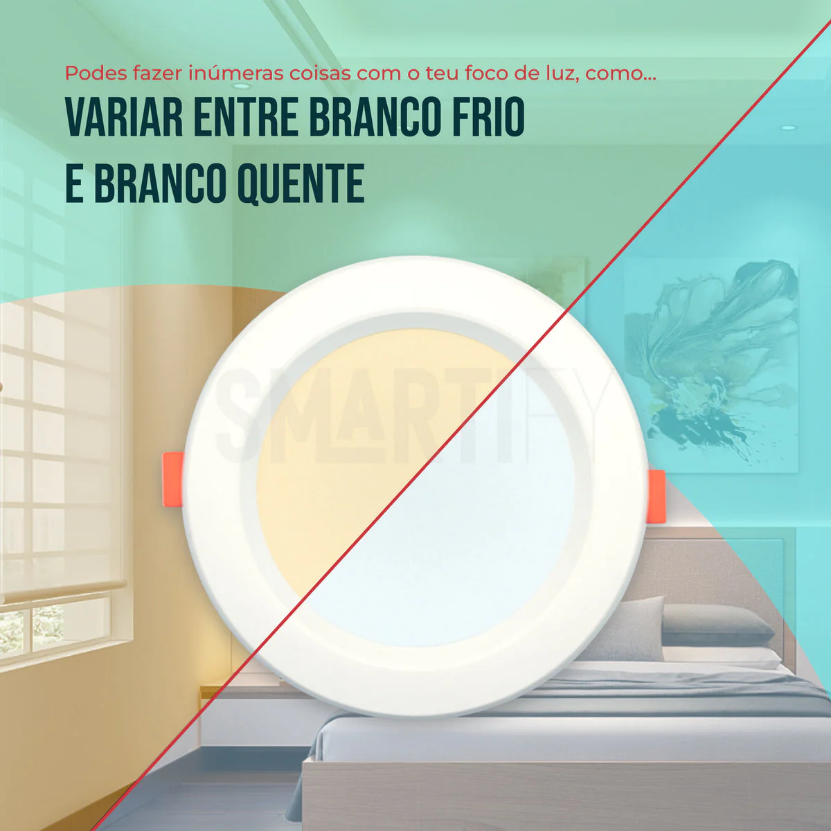 Downlight / Placa / Foco LED Ø145 mm Smart Zigbee (Cores + Branco) Smartify - Image 7