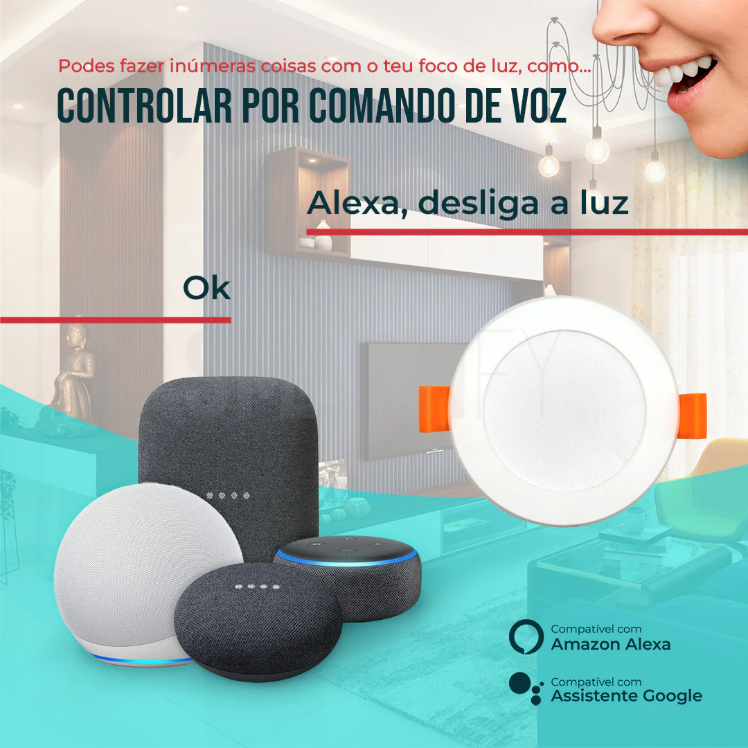 Downlight / Placa / Foco LED Ø96 mm WiFi Inteligente (Cores + Branco) Smartify - Image 12