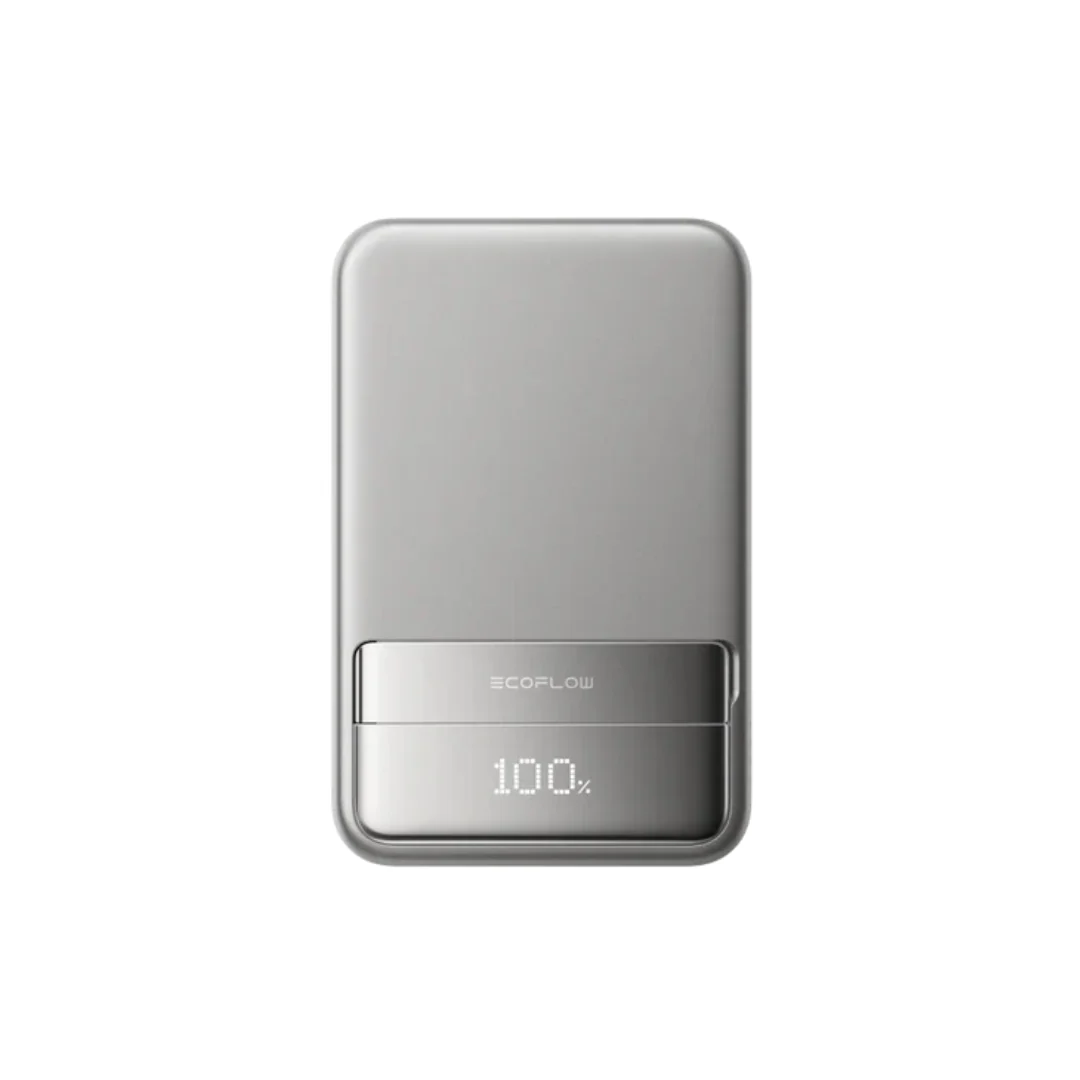 Ecoflow RAPID Magnetic Powerbank 10000mAh em Prateado - Powerbank Magnética