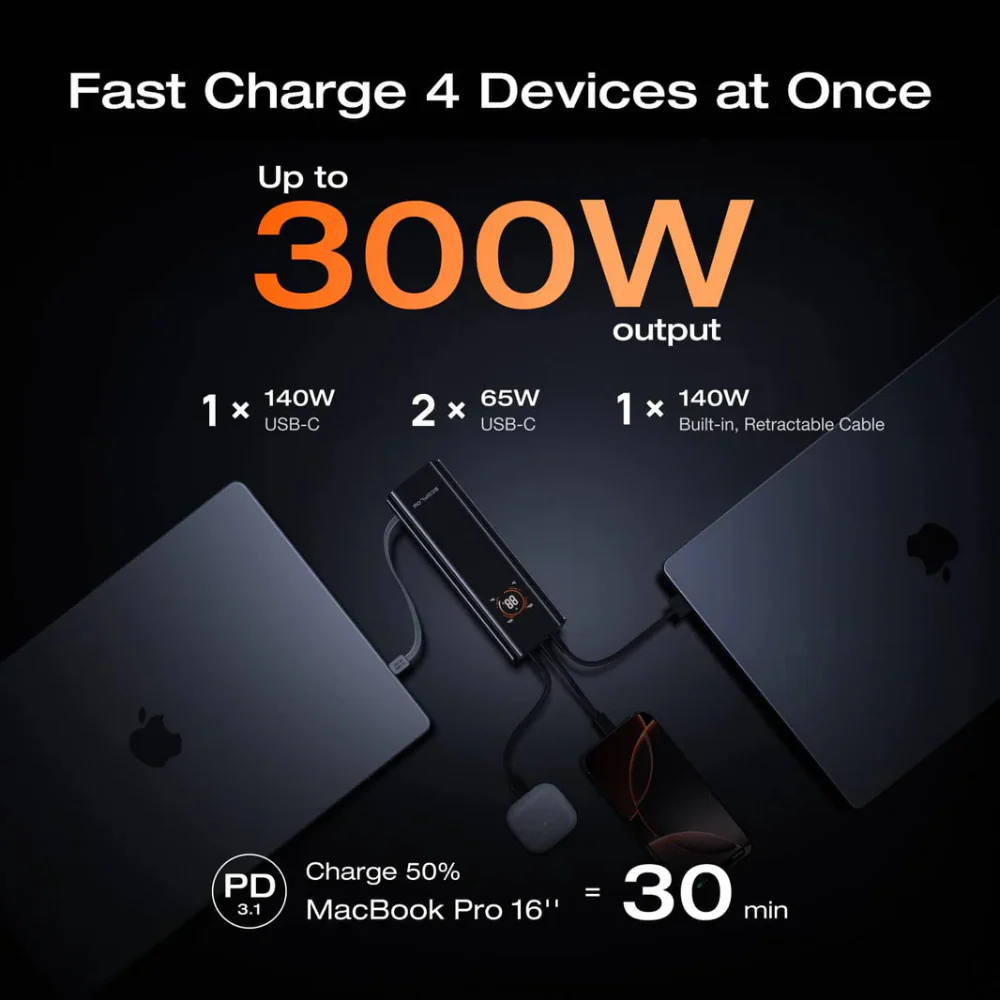Ecoflow Rapid Pro Power Bank 27650mAh 300W c/Cabo Integrado de 140W - Image 10