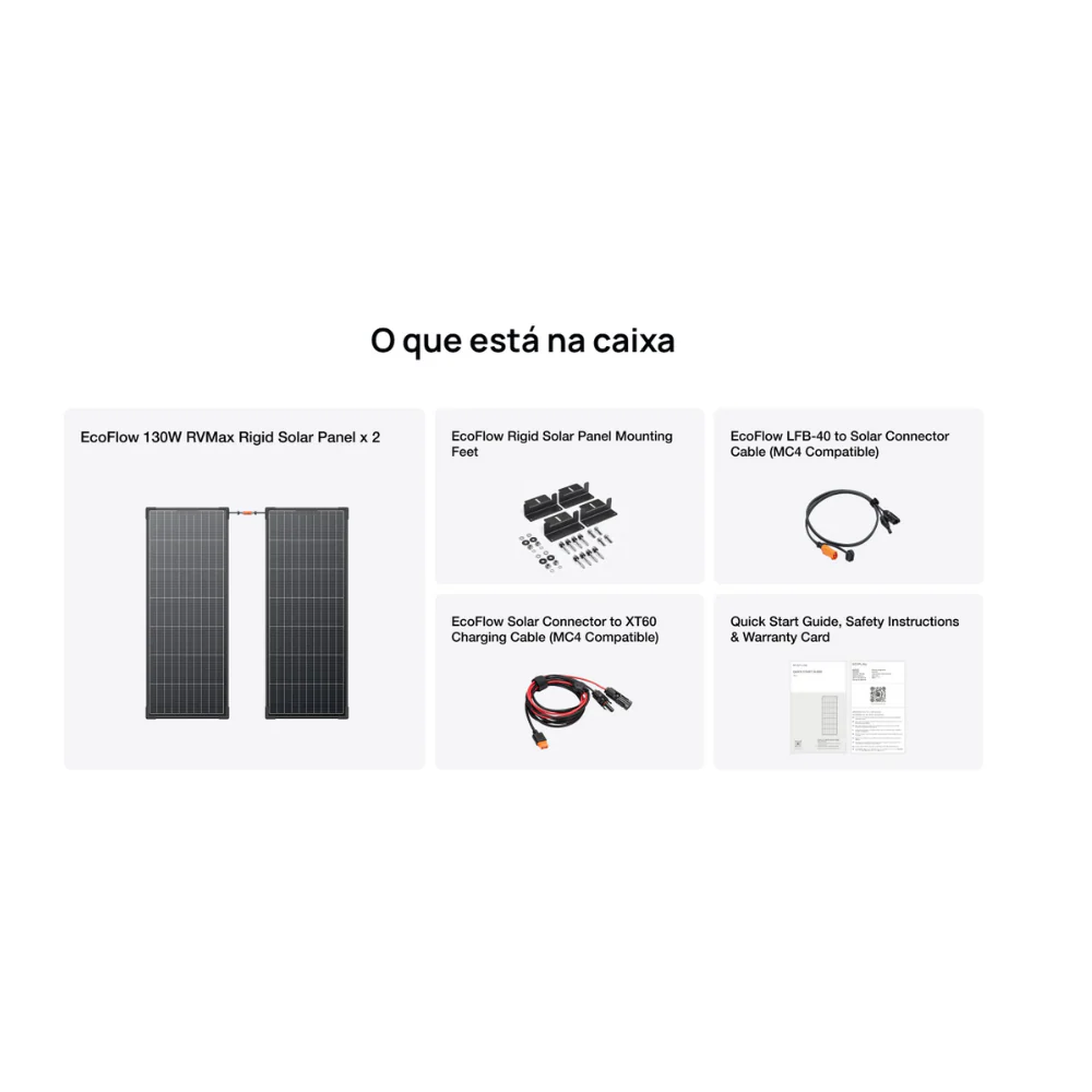 Ecoflow 2x Paineis Solares Rígidos 130W - RVMax 130w (2 peças) - Image 7