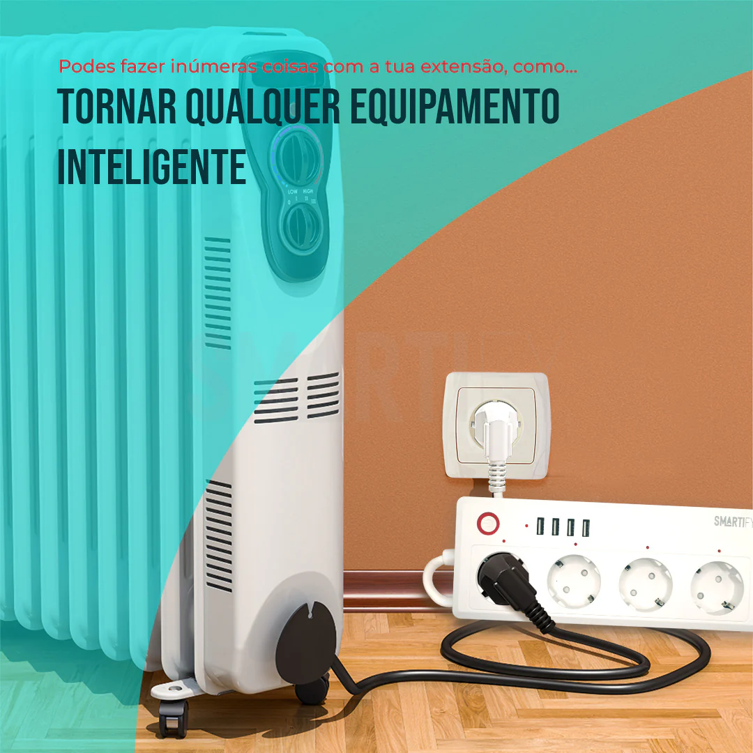 Extensão Inteligente WiFi 4 Tomadas + 4 USB Smartify - Image 3