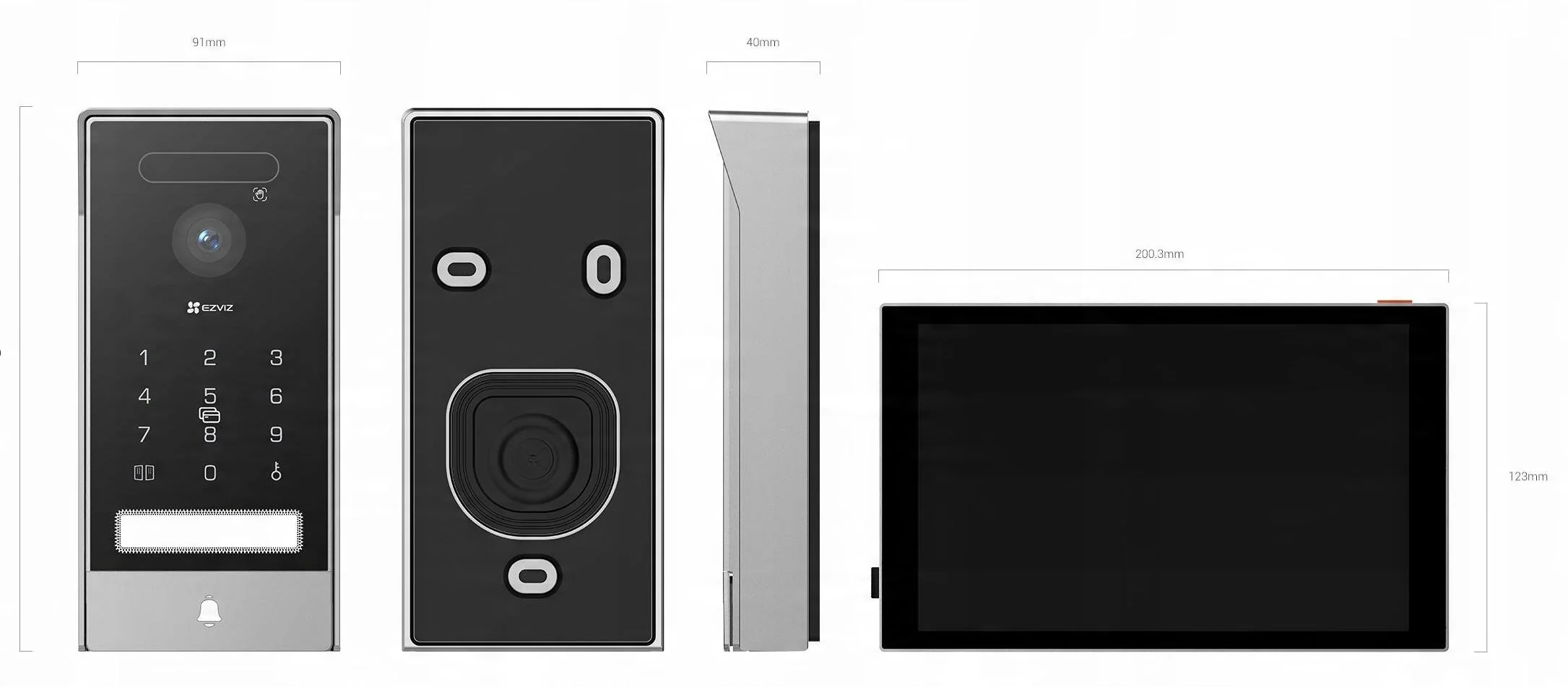 Ezviz Kit videoporteiro inteligente Wi-Fi 6 / 2 fios com câmara 4K e biometria - EZVIZ HP7 Pro - Image 4