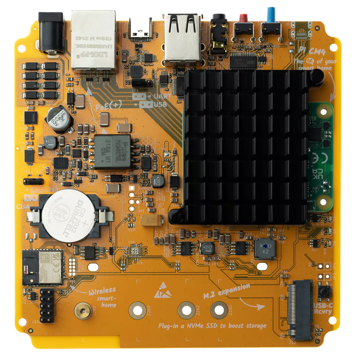 HomeAssistant Hub de Casa Inteligente para Raspberry Pi (CM4 / CM5 vendidos em separado) - Home Assistant Yellow PoE Kit - Image 3