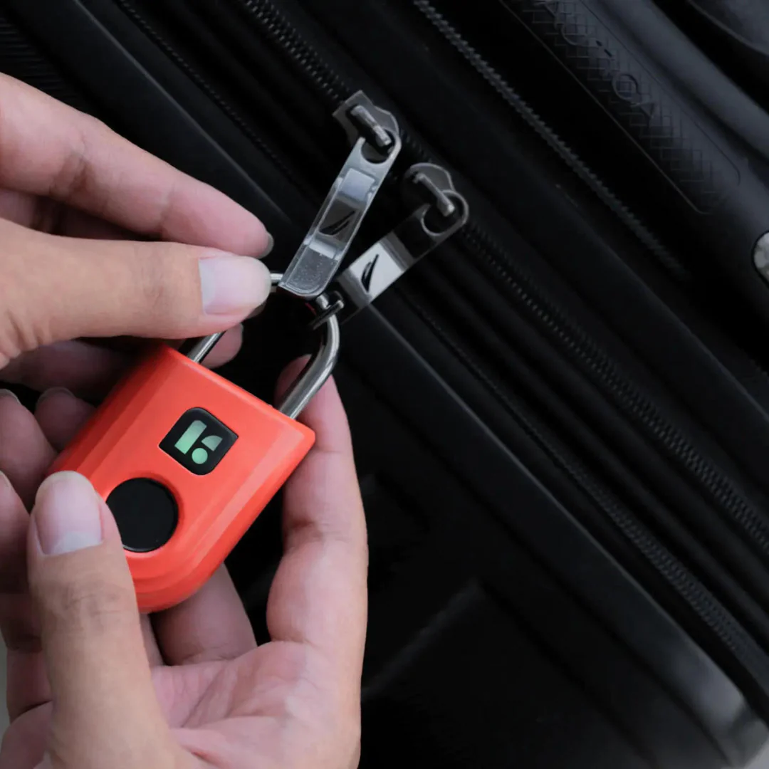 Igloohome Cadeado inteligente c/ impressão digital Padlock Lite Bluetooth Vermelho - Image 2