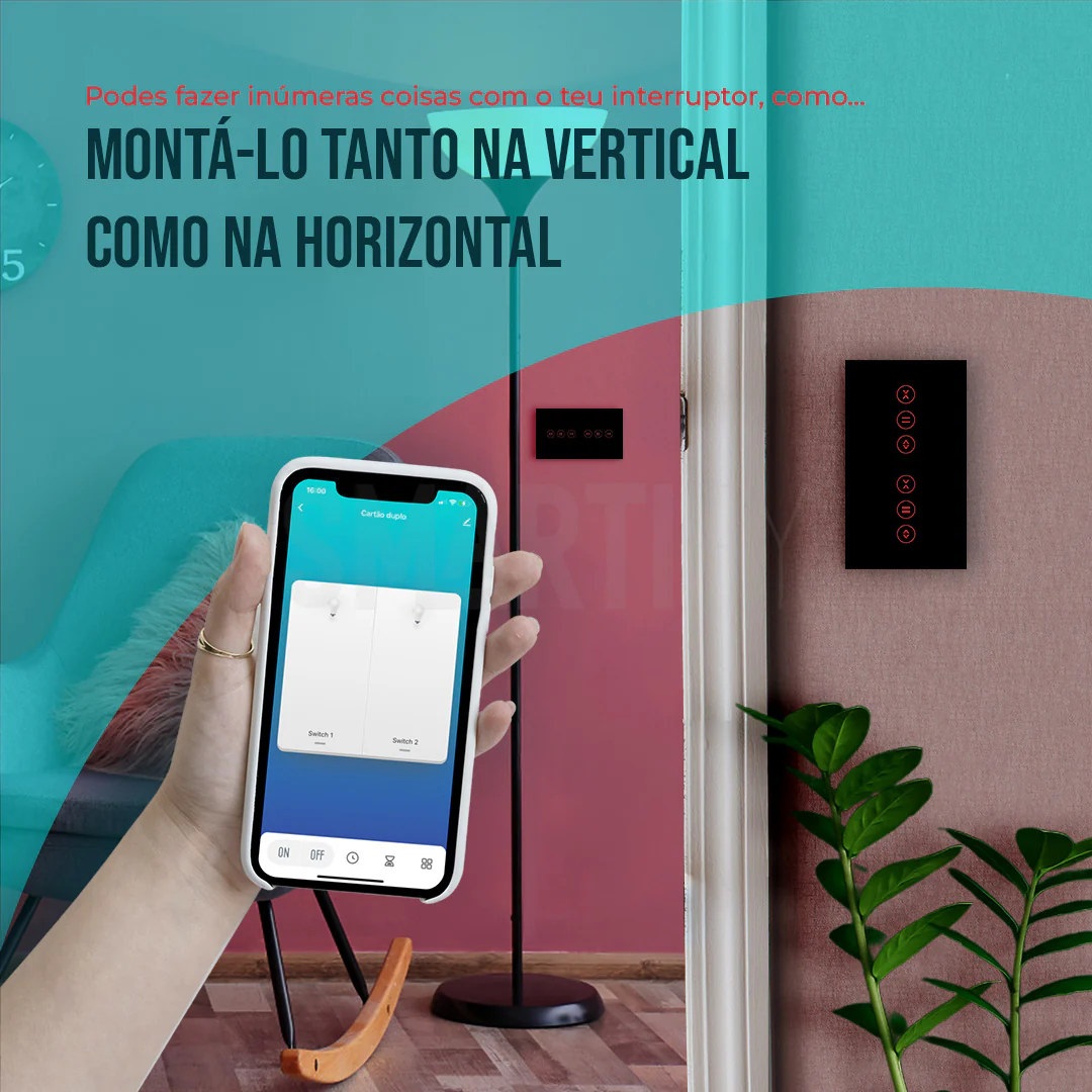 Interruptor de Estores Duplo Inteligente WiFi Smartify - Preto - Image 8
