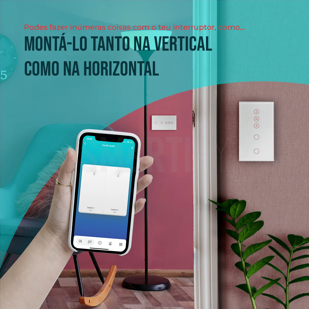 Interruptor de Luz + Interruptor de Estores Duplo Inteligente WiFi Smartify - Branco - Image 10