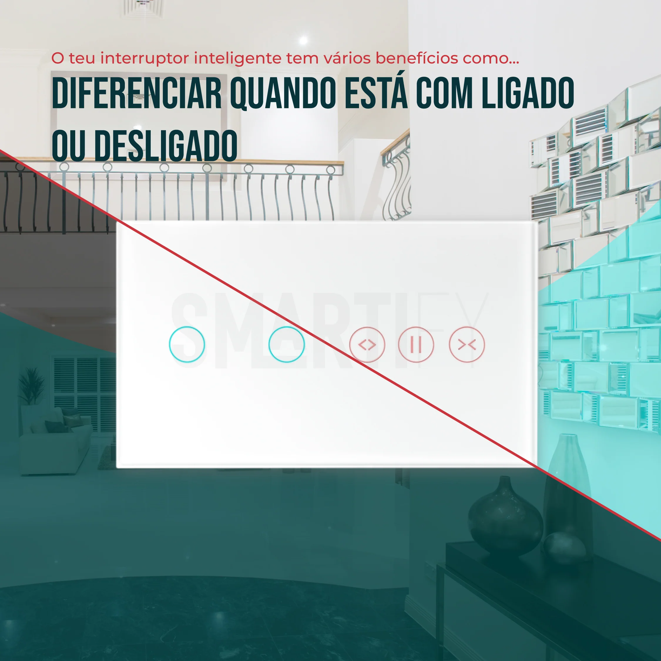 Interruptor de Luz + Interruptor de Estores Duplo Inteligente WiFi Smartify - Branco - Image 11