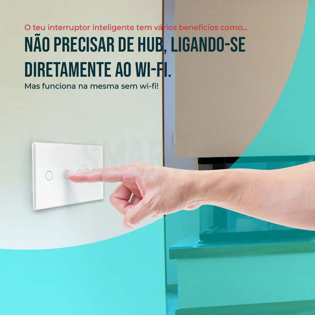 Interruptor de Luz + Interruptor de Estores Duplo Inteligente WiFi Smartify - Branco - Image 12