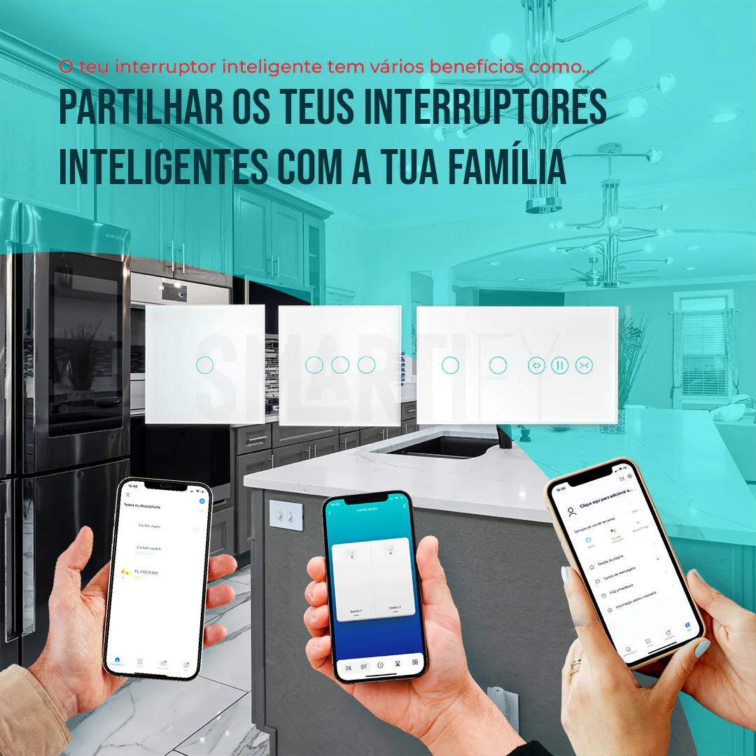 Interruptor de Luz + Interruptor de Estores Duplo Inteligente WiFi Smartify - Branco - Image 13