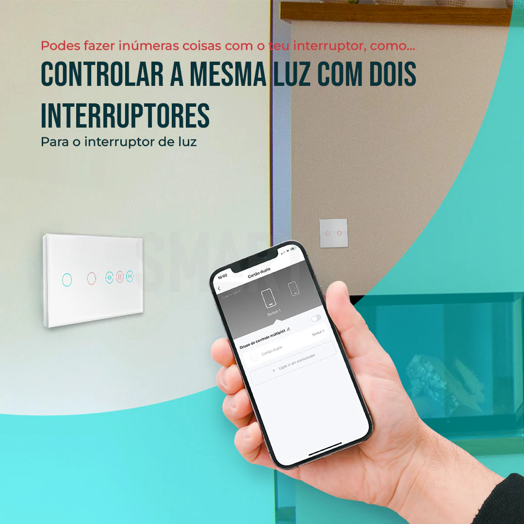 Interruptor de Luz + Interruptor de Estores Duplo Inteligente WiFi Smartify - Branco - Image 16