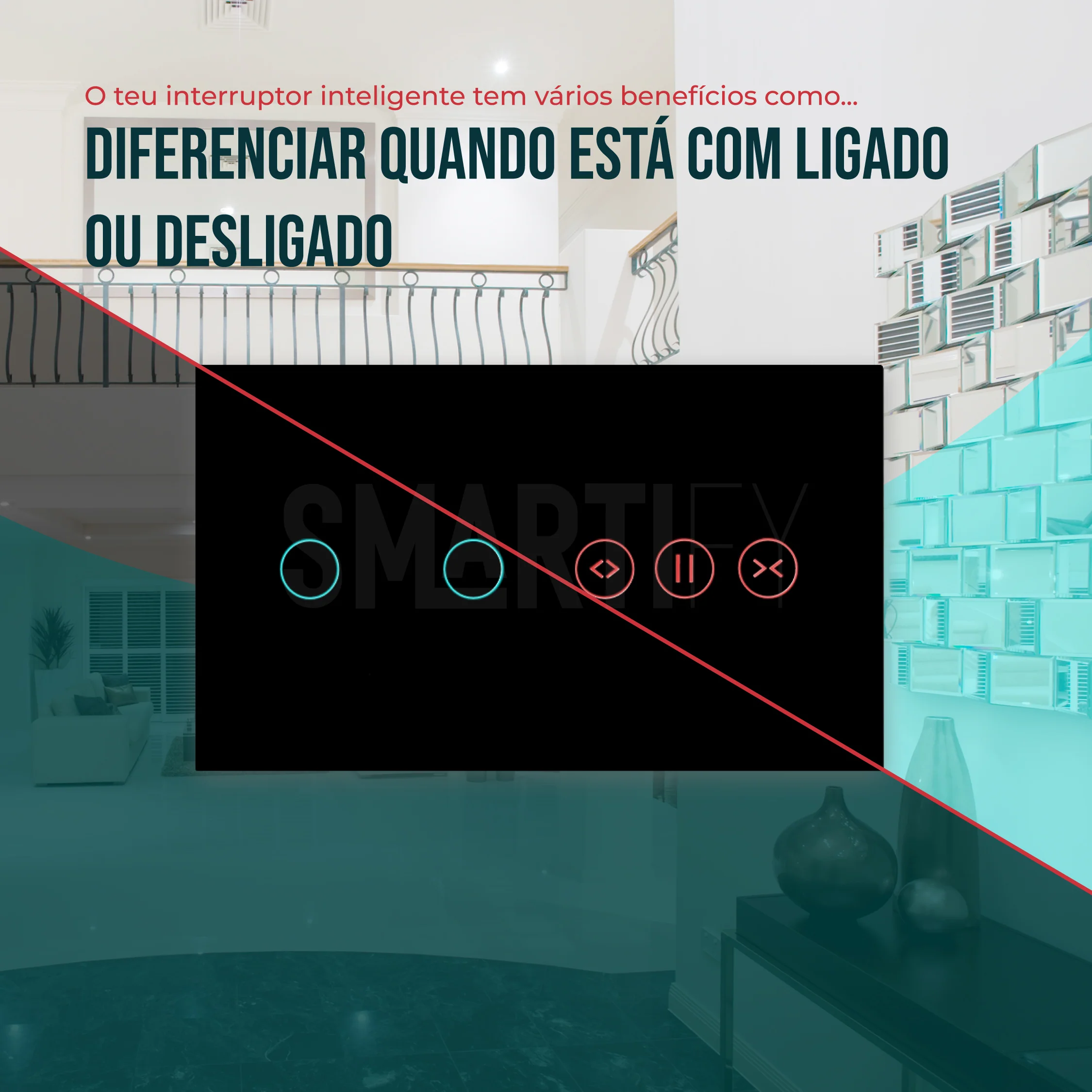 Interruptor de Luz + Interruptor de Estores Duplo Inteligente WiFi Smartify - Preto - Image 15