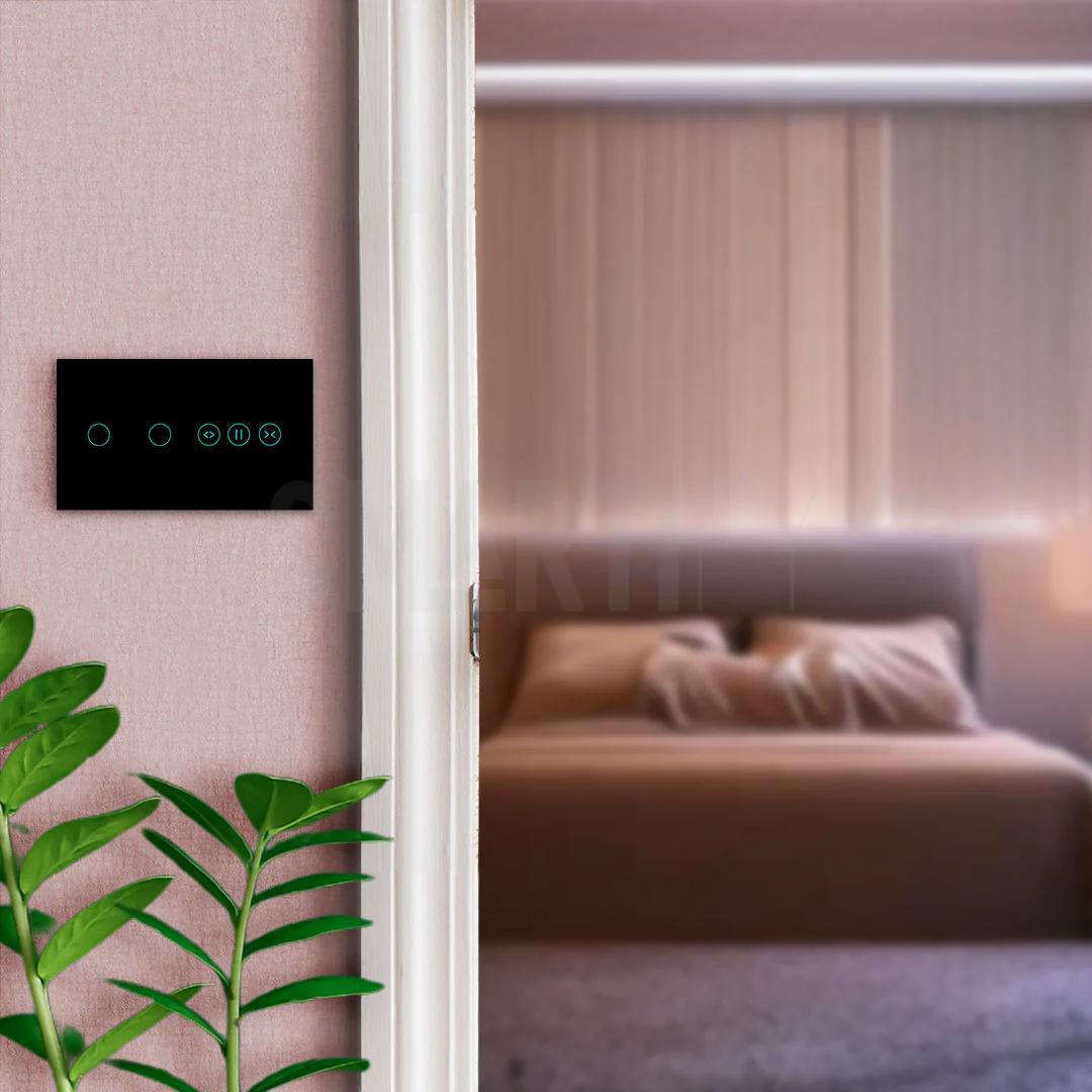 Interruptor de Luz + Interruptor de Estores Duplo Inteligente WiFi Smartify - Preto - Image 2