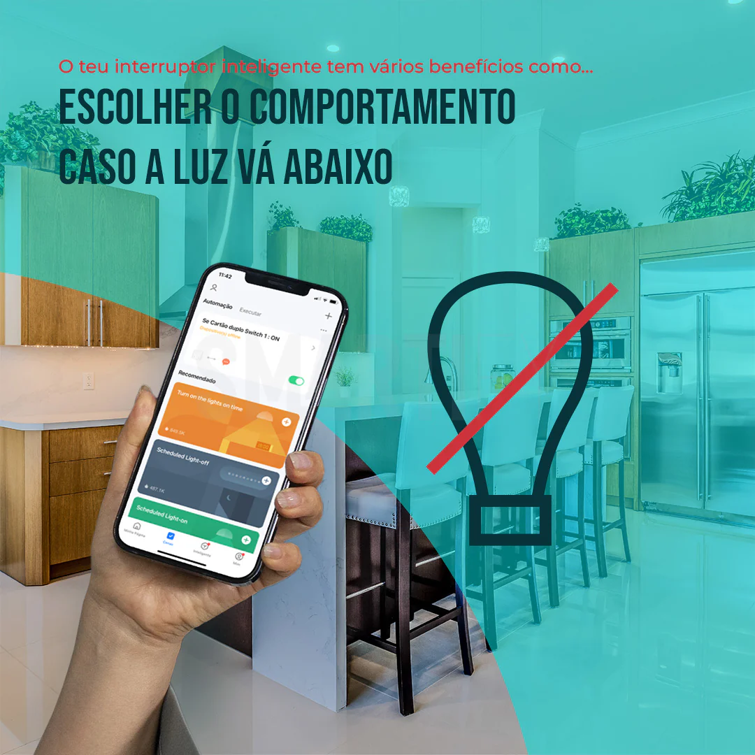 Interruptor Inteligente de Luz WiFi 2 botões Smartify - Branco - Image 11