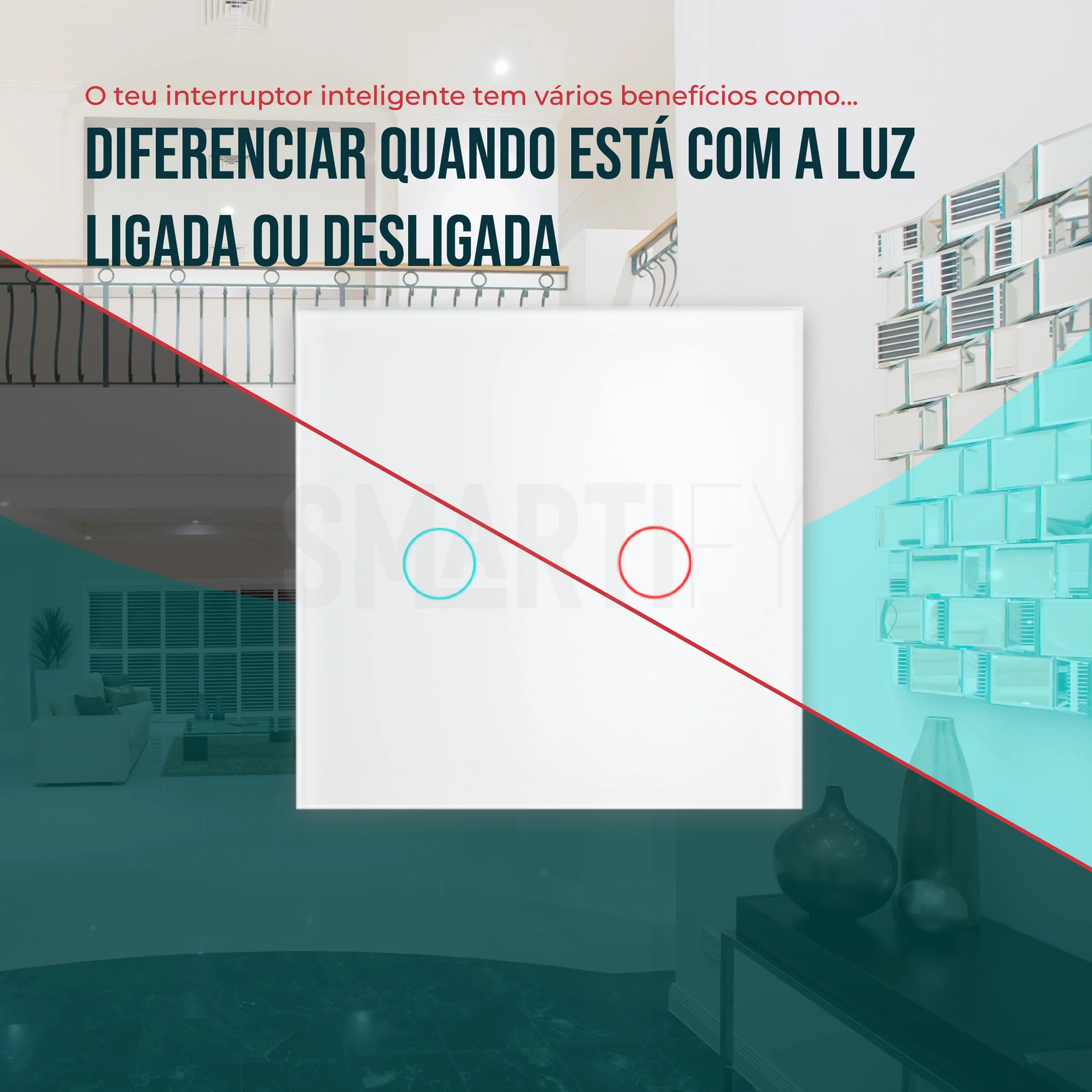 Interruptor Inteligente de Luz WiFi 2 botões Smartify - Branco - Image 13