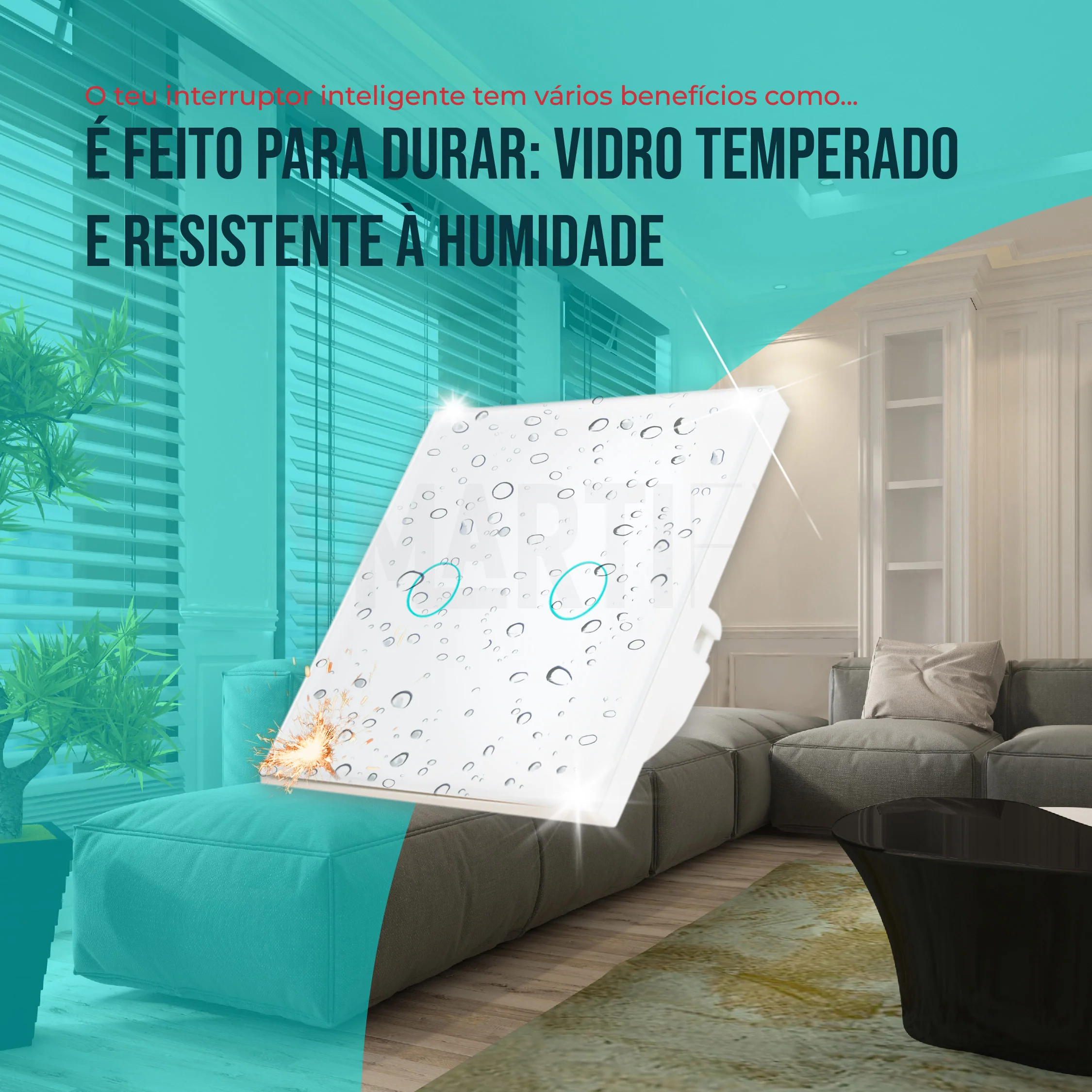 Interruptor Inteligente de Luz WiFi 2 botões Smartify - Branco - Image 14