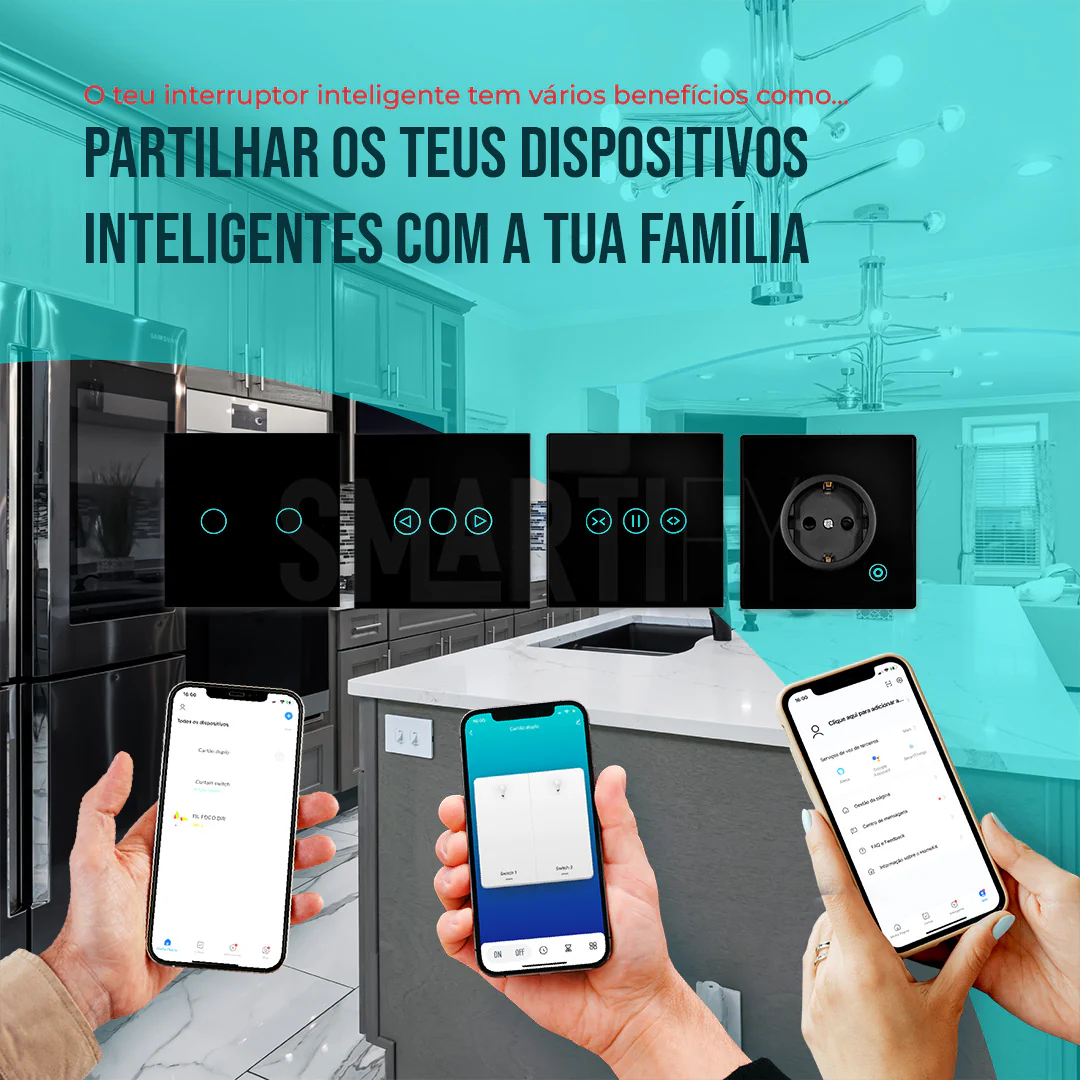 Interruptor Inteligente de Luz WiFi 2 botões Smartify - Preto - Image 15