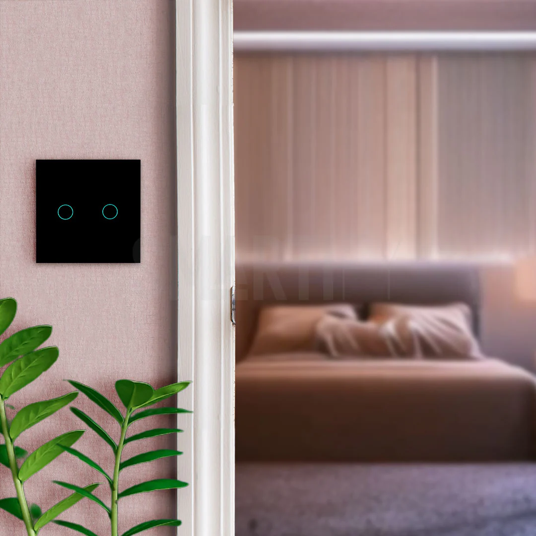 Interruptor Inteligente de Luz WiFi 2 botões Smartify - Preto - Image 2