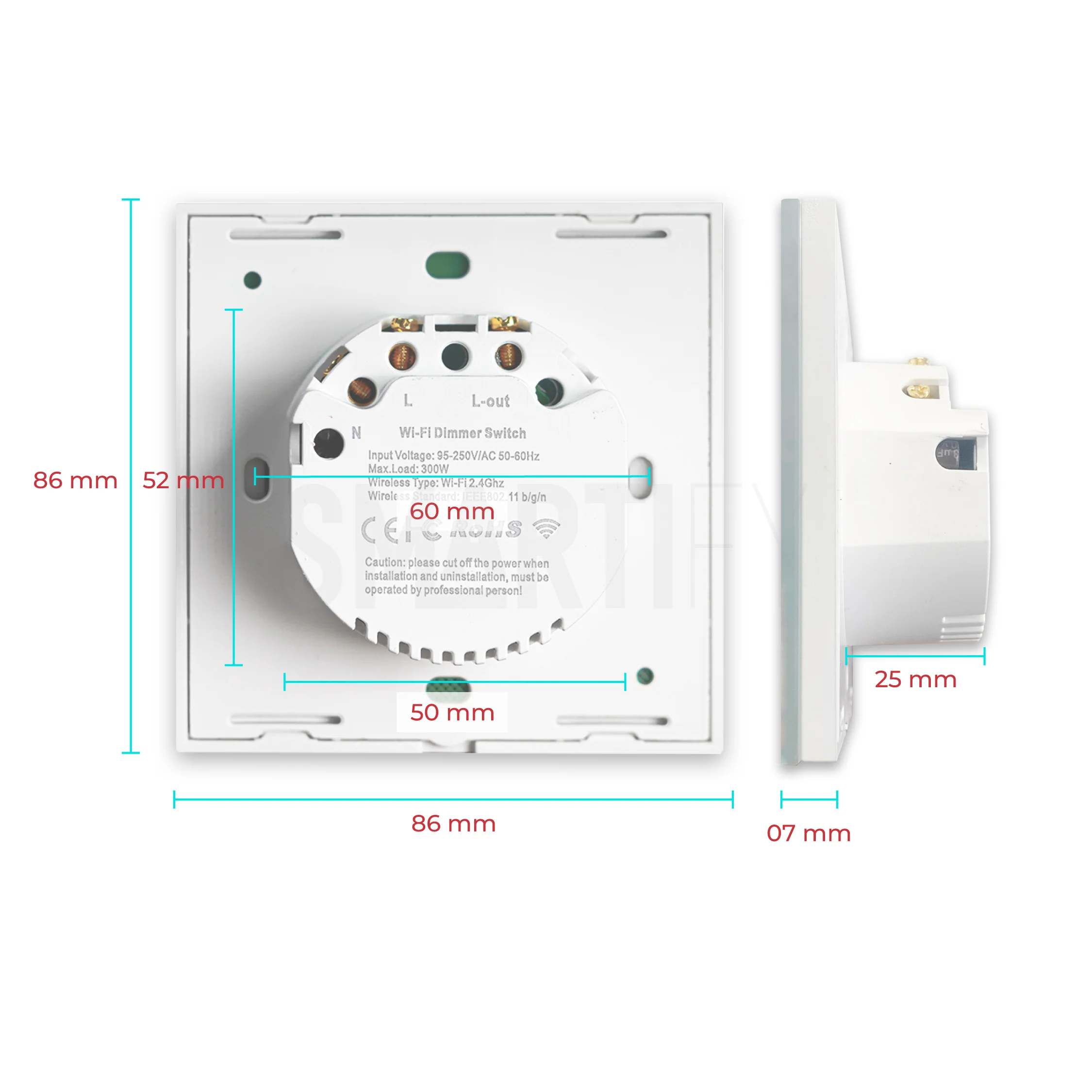 Interruptor Inteligente de Luz WiFi Dimmer Smartify - Branco - Image 4