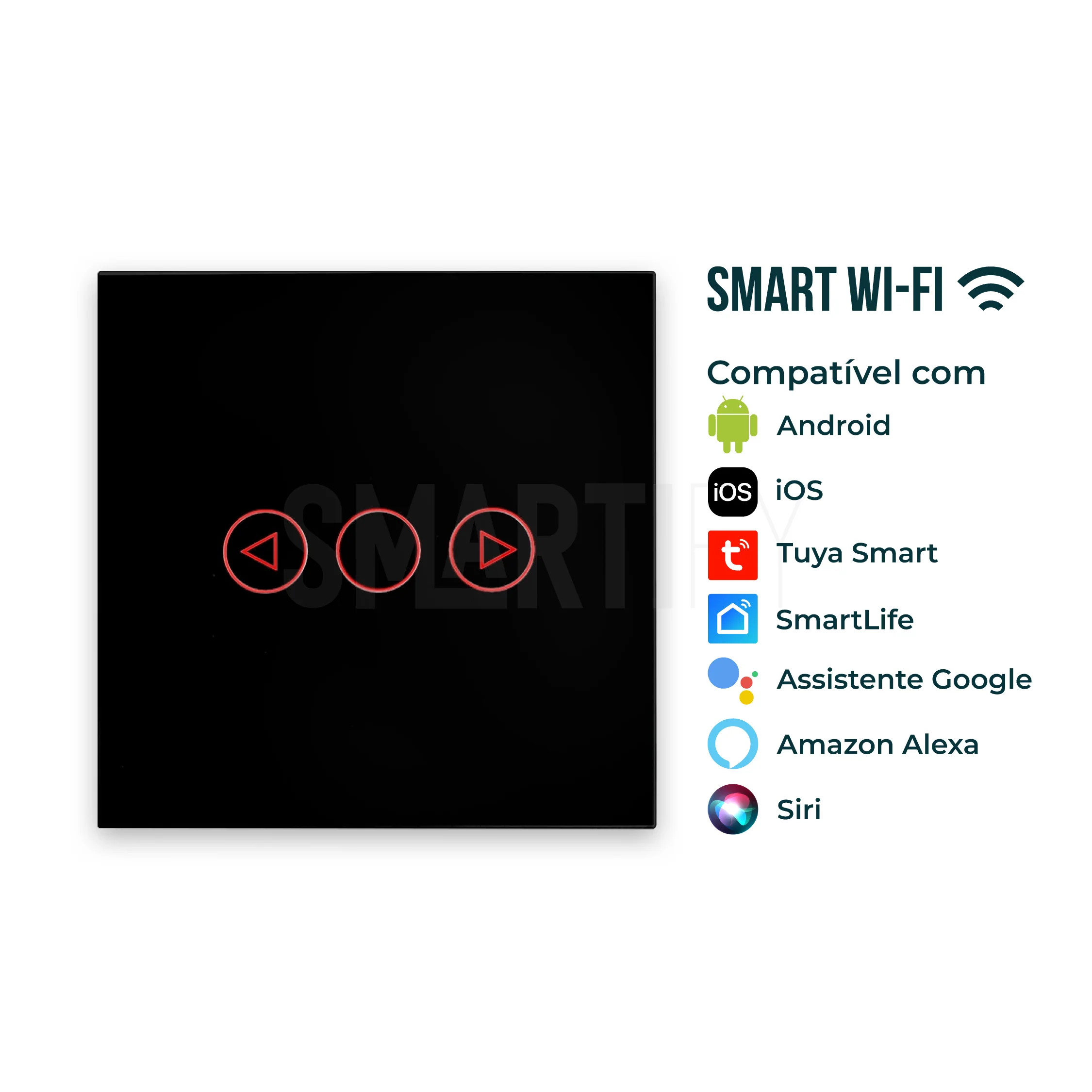 Interruptor Inteligente de Luz WiFi Dimmer Smartify - Preto - Image 3