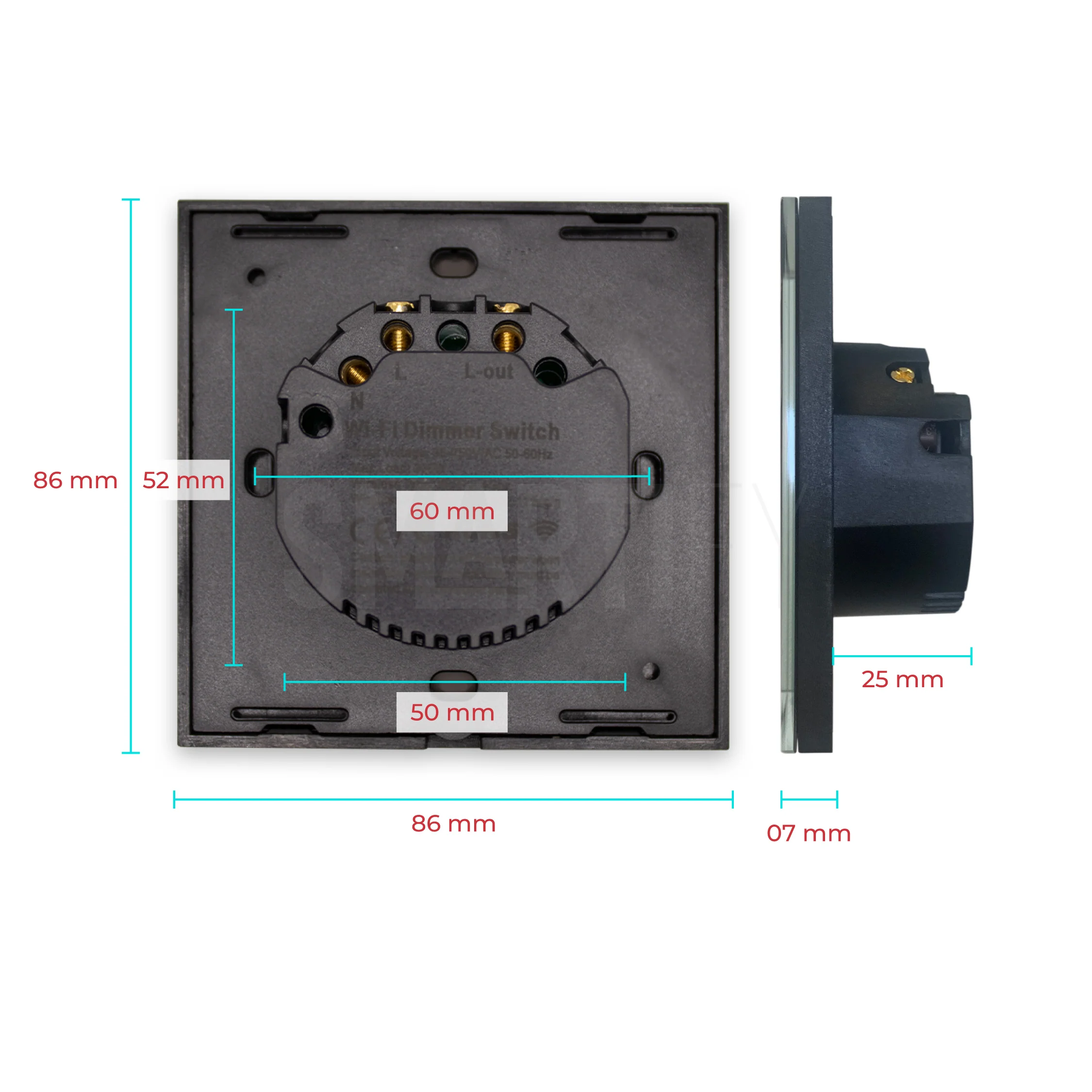 Interruptor Inteligente de Luz WiFi Dimmer Smartify - Preto - Image 4