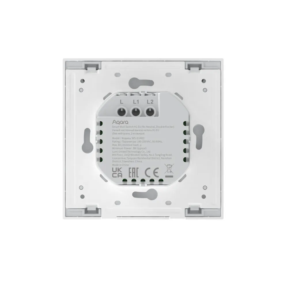 Aqara Interruptor Inteligente Sem Neutro 2 Canais Zigbee em Branco - Aqara H1 (2 Canais) - Image 2