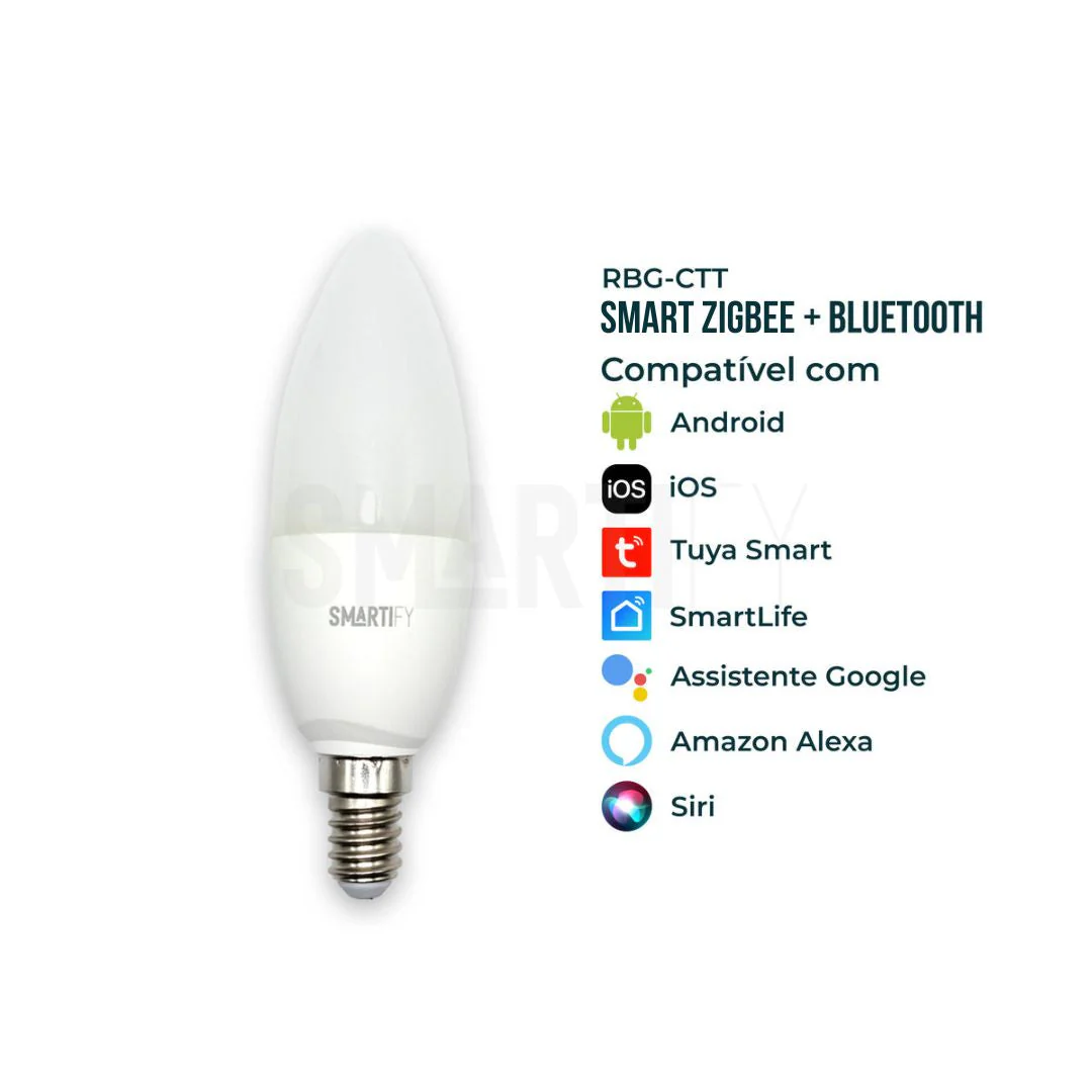 Lâmpada LED RGB - CCT (Cores + Branco) E14 Smart Zigbee Smartify - Image 3