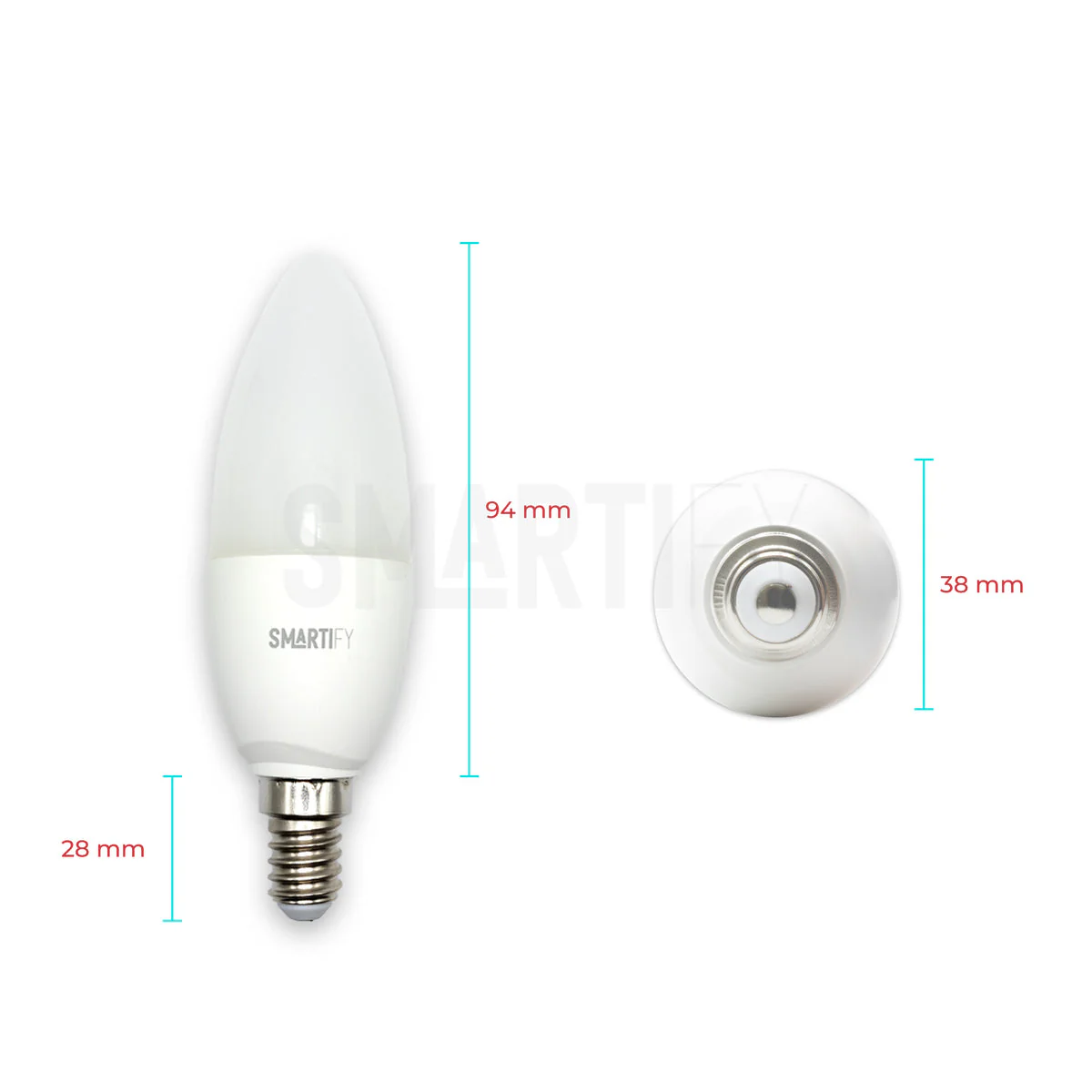 Lâmpada LED RGB - CCT (Cores + Branco) E14 Smart Zigbee Smartify - Image 4