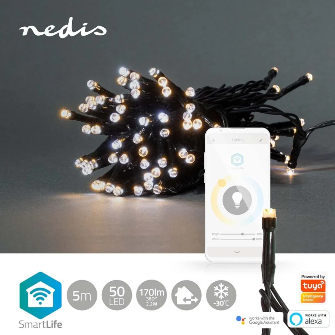 Nedis Luzes Decorativas Smart WIFI Quente/Frio 50 Leds 5m - WIFILX02W50 - Image 4