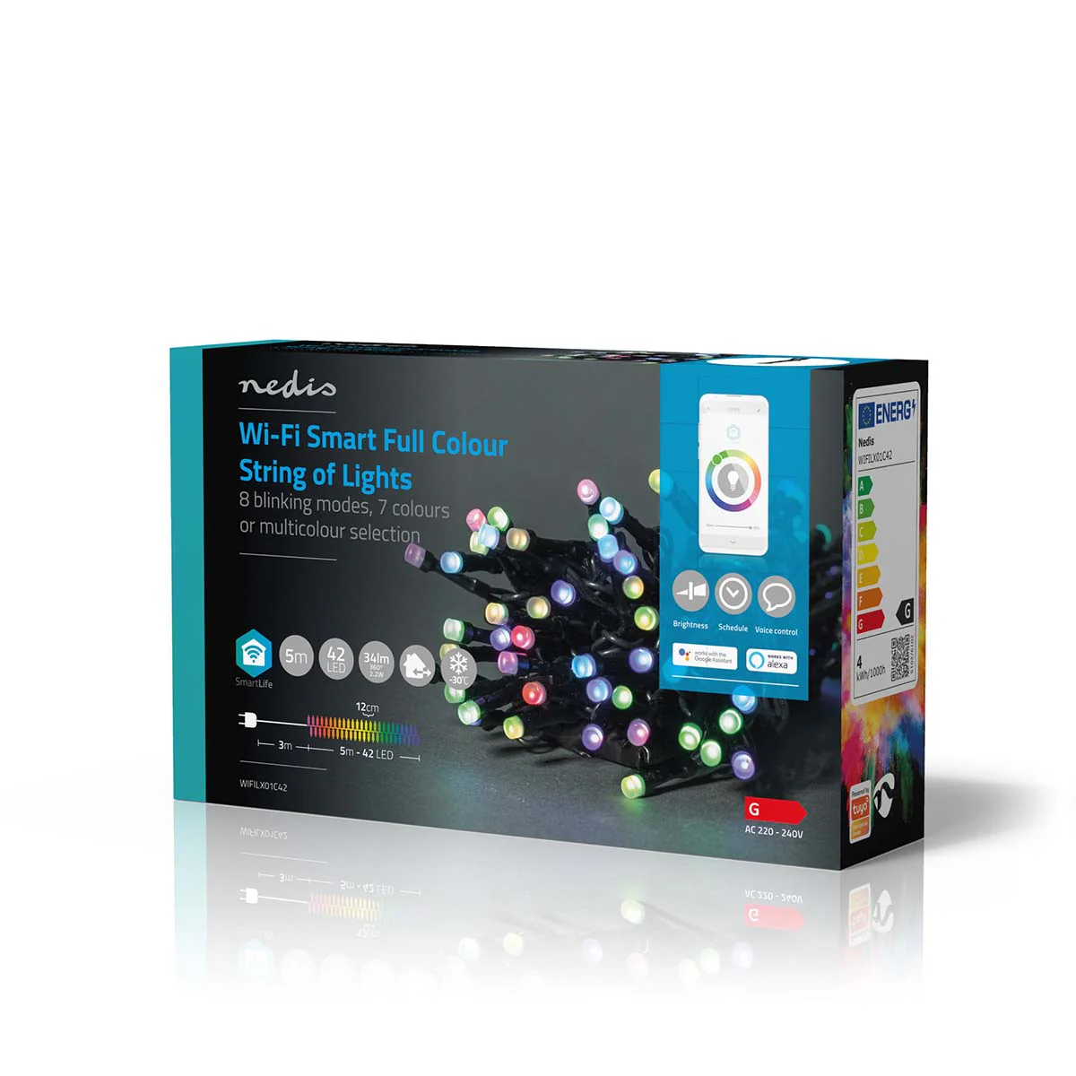 Nedis Luzes Decorativas Smart WIFI RGB 42 Leds 5m - WIFILX01C42 - Image 3