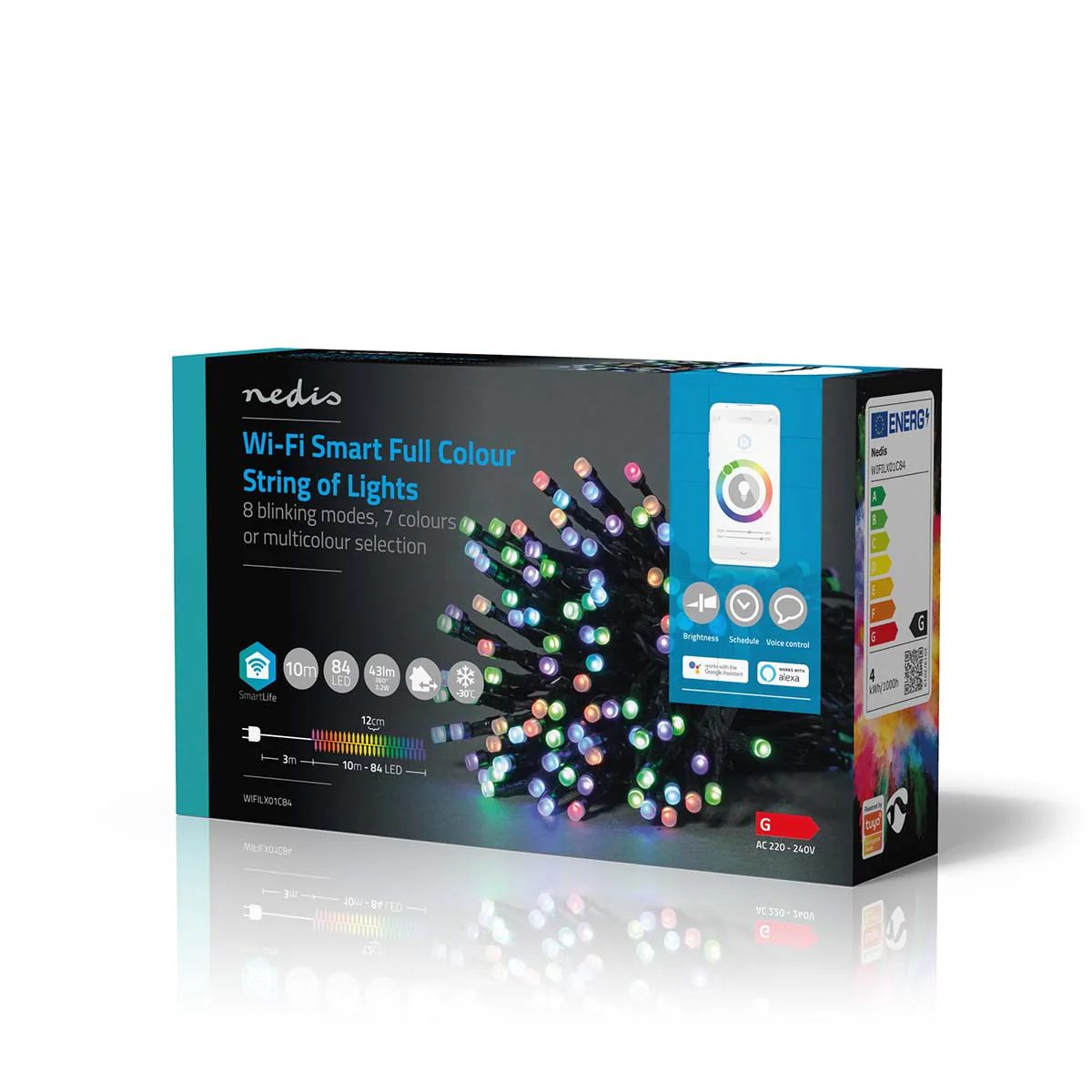 Nedis Luzes Decorativas Smart WIFI RGB 84 Leds 10m - WIFILX01C84 - Image 3