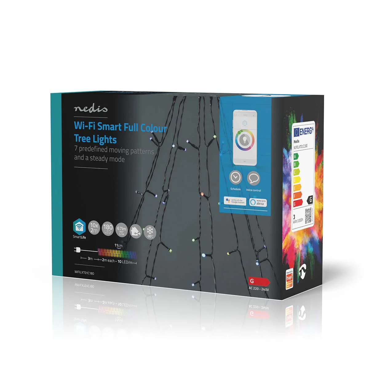 Nedis Luzes Decorativas Smart WIFI RJB 180 Leds 10x2m - WIFILXT01C180 - Image 3