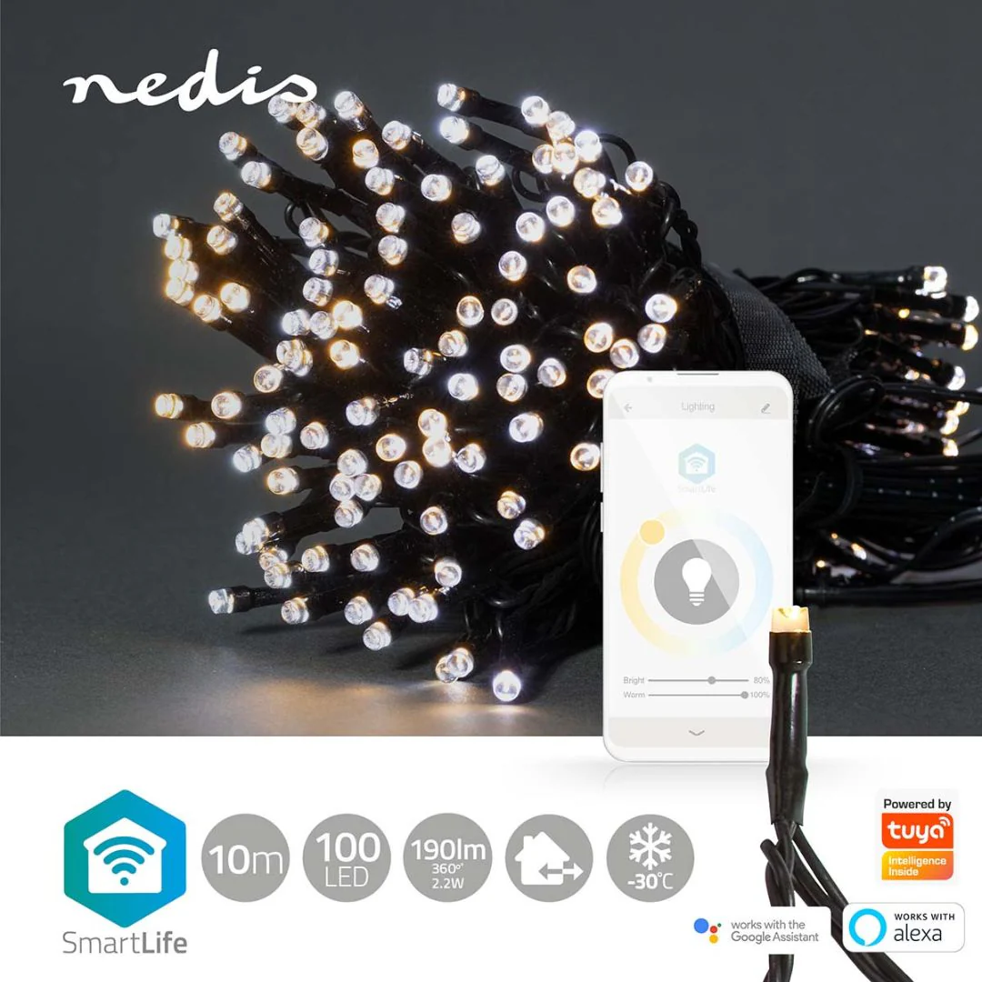 Nedis Luzes Decorativas Smart WIFI Quente/Frio 100 Leds 10m - WIFILX02W100 - Image 4