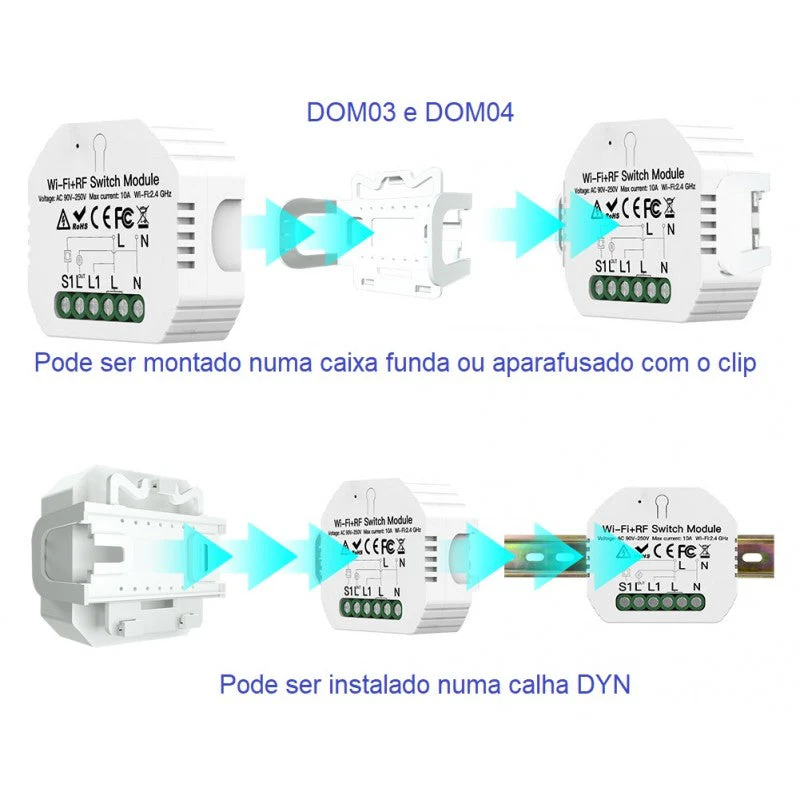 Moes Módulo Interruptor de 1 Canal - Smart WiFi + RF433 - Image 4