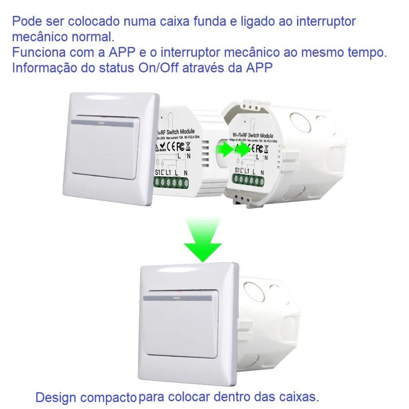 Moes Módulo Interruptor de 1 Canal - Smart WiFi + RF433 - Image 5