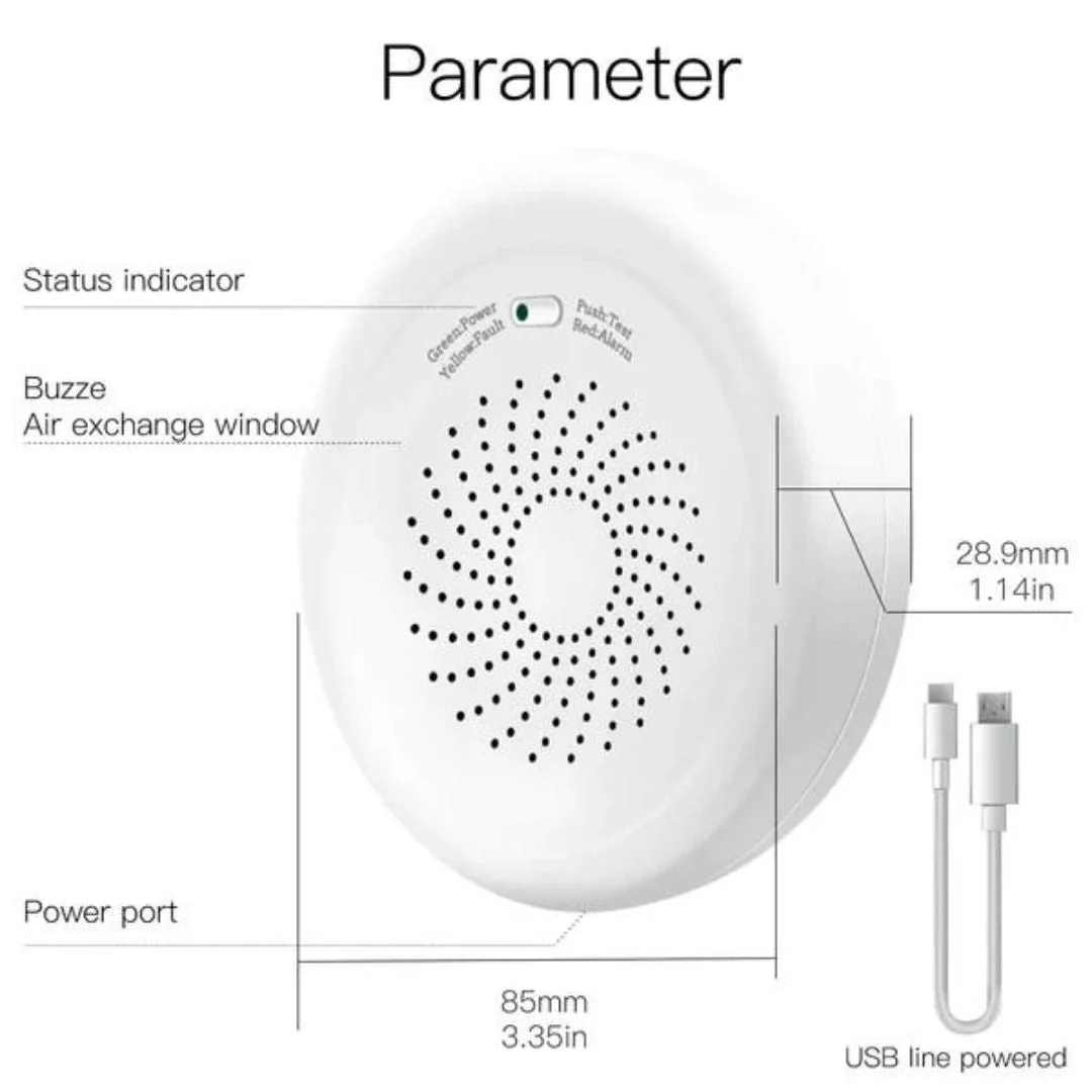 Mos Detetor de gases inflamáveis Smart Zigbee - Image 3