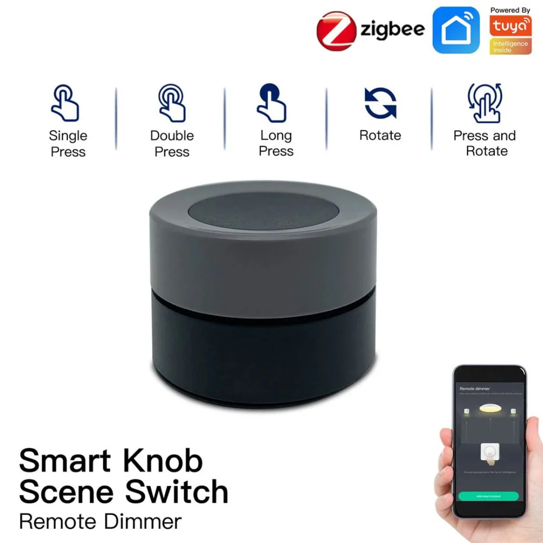 Moes Interruptor de cenários rotativo e de pressão Smart Zigbee - Image 2