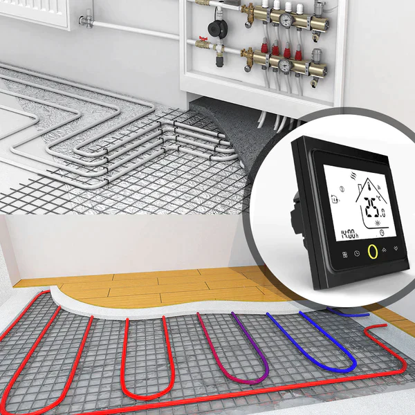 Moes Controlador Inteligente para Piso Radiante Elétrico Zigbee Preto - Image 2