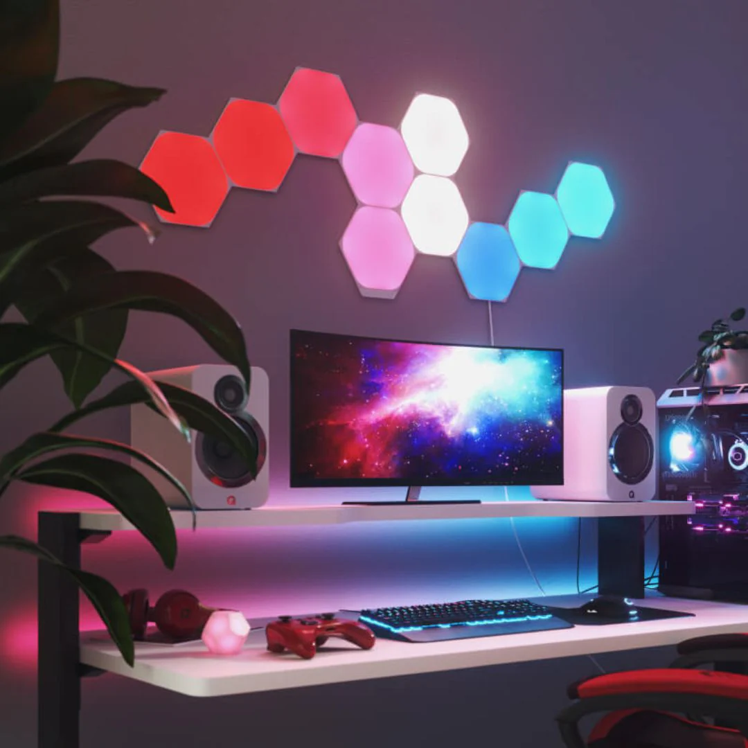 Nanoleaf Hexágonos Pack extensão com 3 painéis em Branco - Image 3