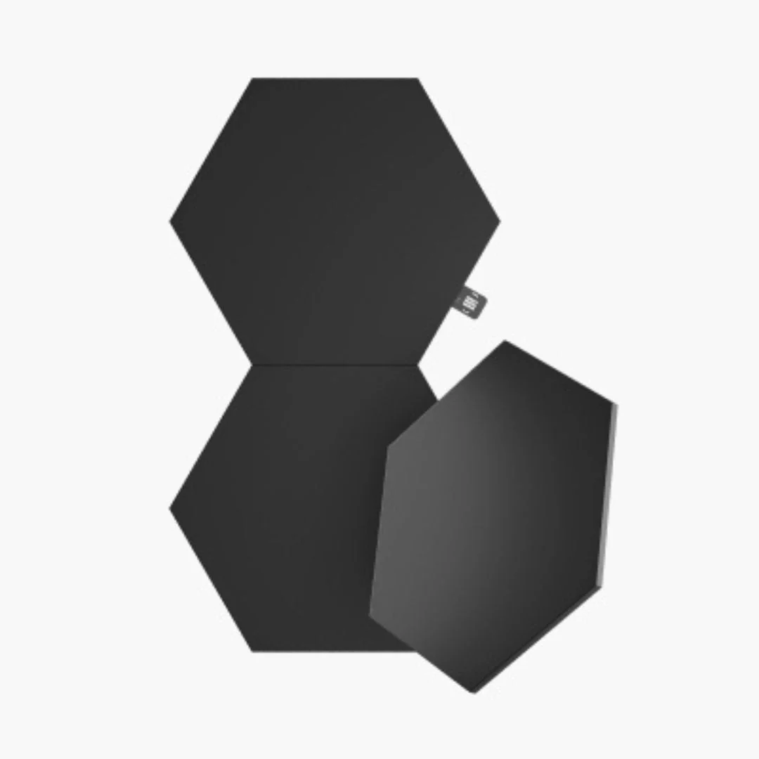 Nanoleaf Hexágonos Pack extensão com 3 painéis em Preto