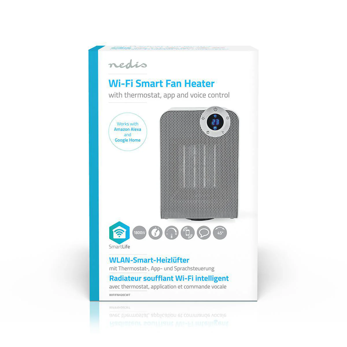 Nedis Aquecedor Wireless Compacto 1800W Inteligente Wifi - Image 7