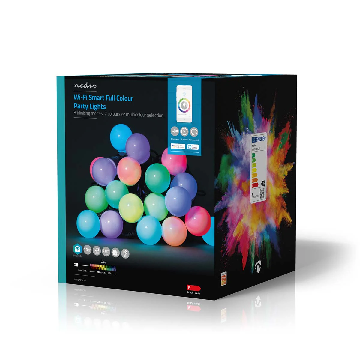 Nedis Luzes Decorativas Smart WIFI RGB 20 Leds(50mm) 10m - WIFILP03C20 - Image 3